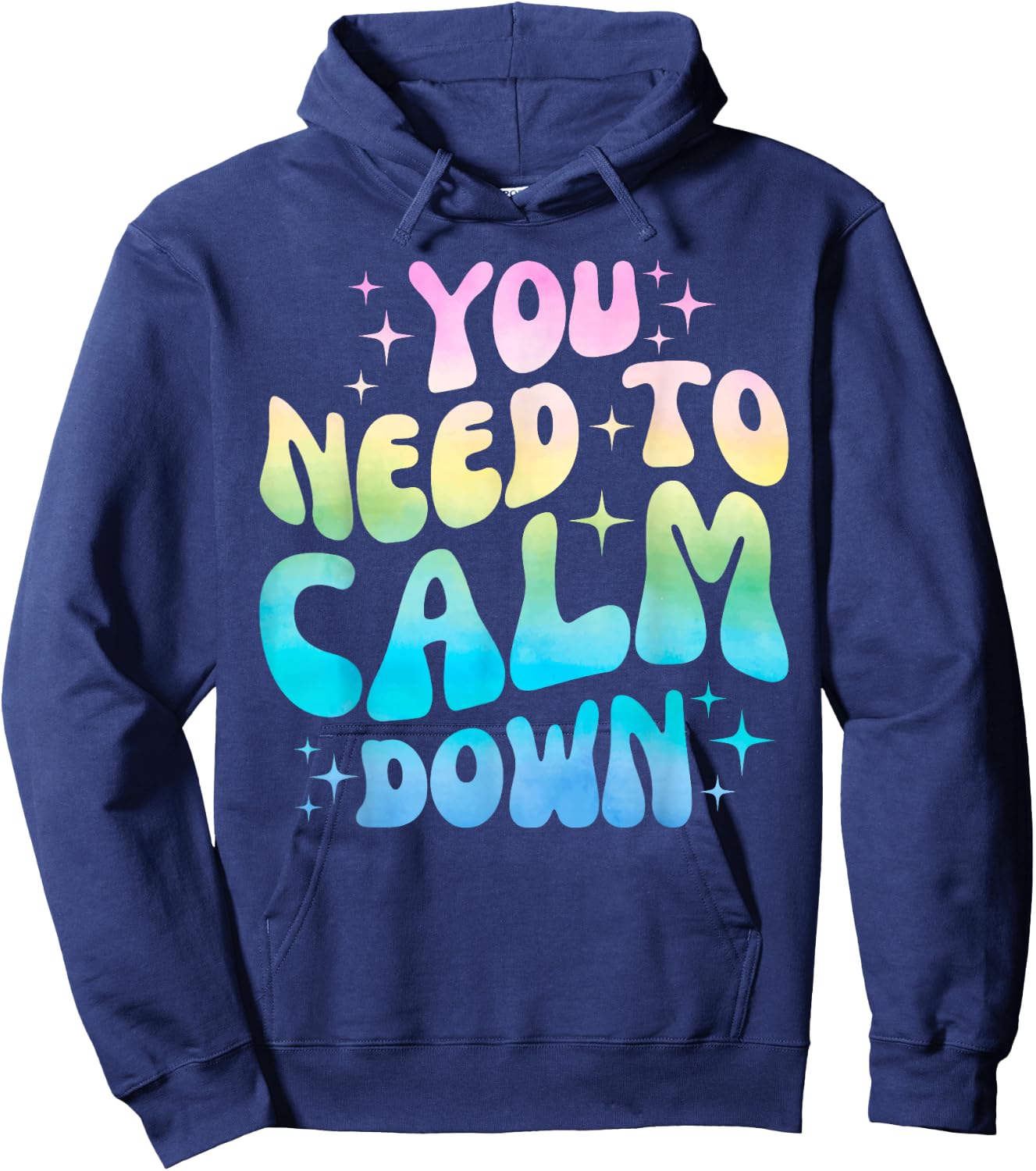 Funny You Need To Calm Down Funny Retro Girls Man Women Hoodie - Hoodie | Navy