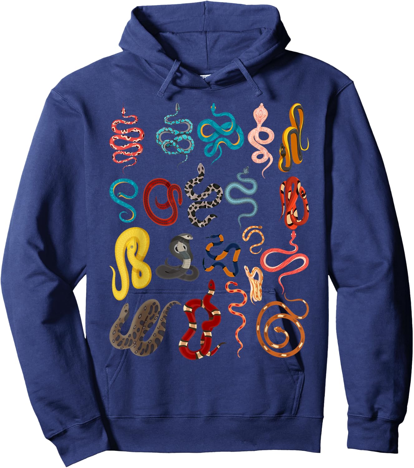 Types Of Snakes Educational Herpetologist Kids Boys Girls Hoodie - Hoodie | Navy