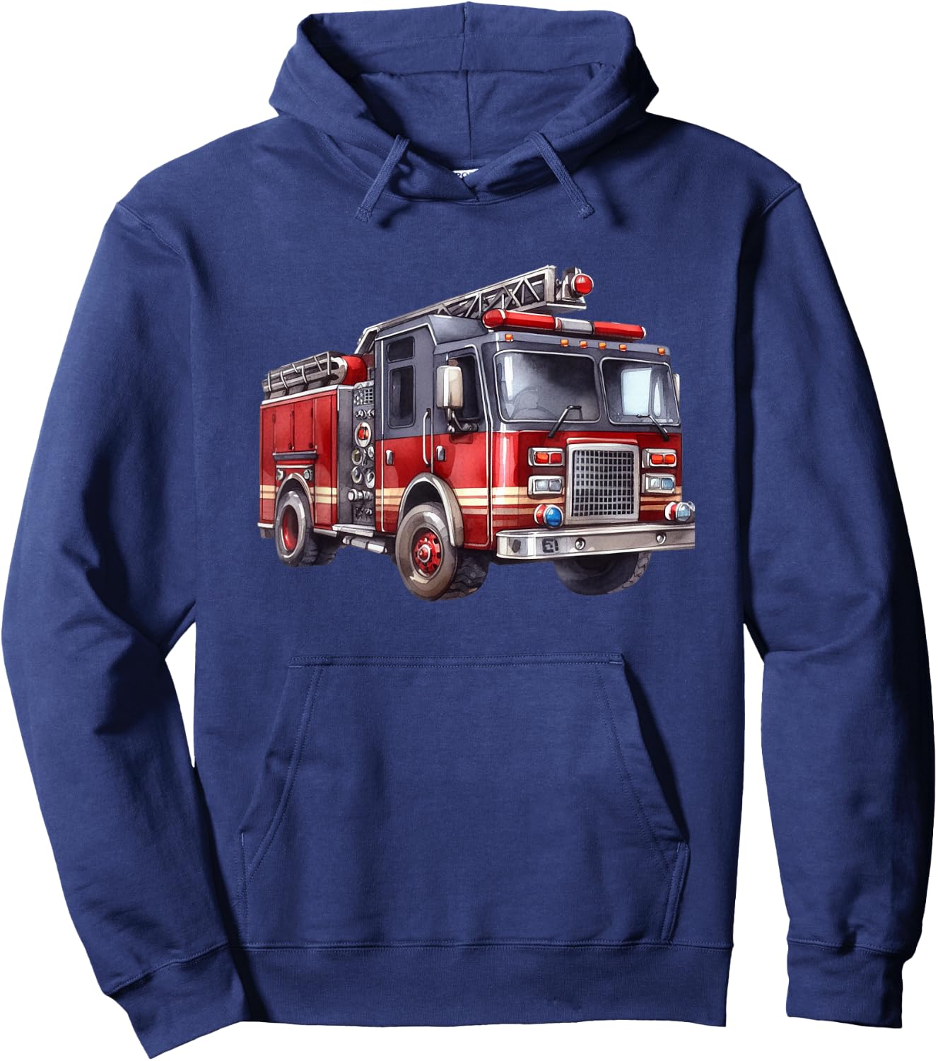 Fire Truck design for Trucker trailer Ladder Hoodie - Hoodie | Navy