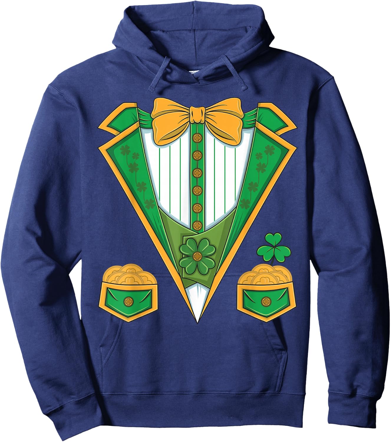 Leprechaun Costume St. Patrick's Day Tuxedo Kids Men Boys Hoodie - Hoodie | Navy
