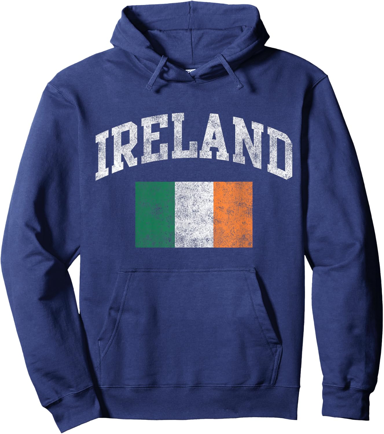 Vintage Ireland Irish Flag Green St. Patrick's Day Hoodie - Hoodie | Navy