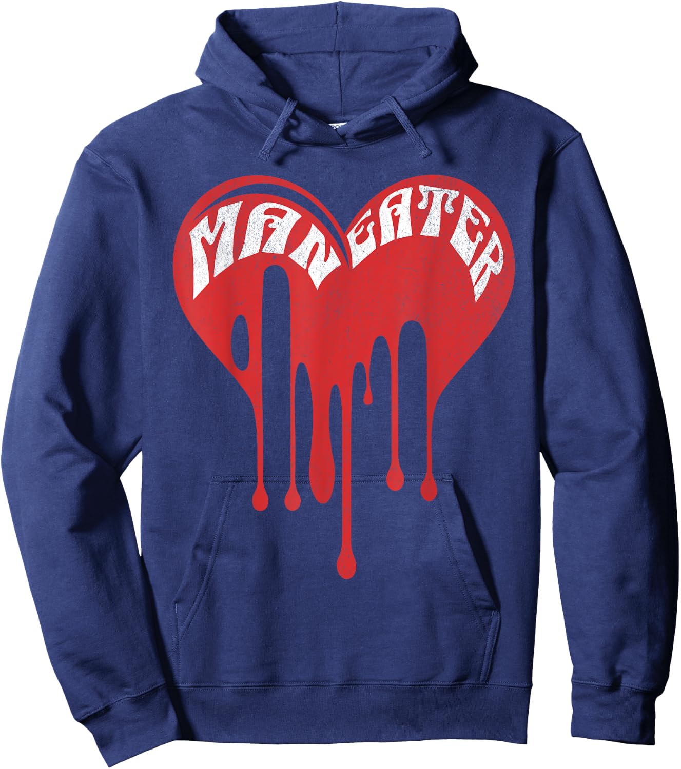 Maneater Broken Heart Y2k Aesthetic Cute Strong Feminist Hoodie - Hoodie | Navy