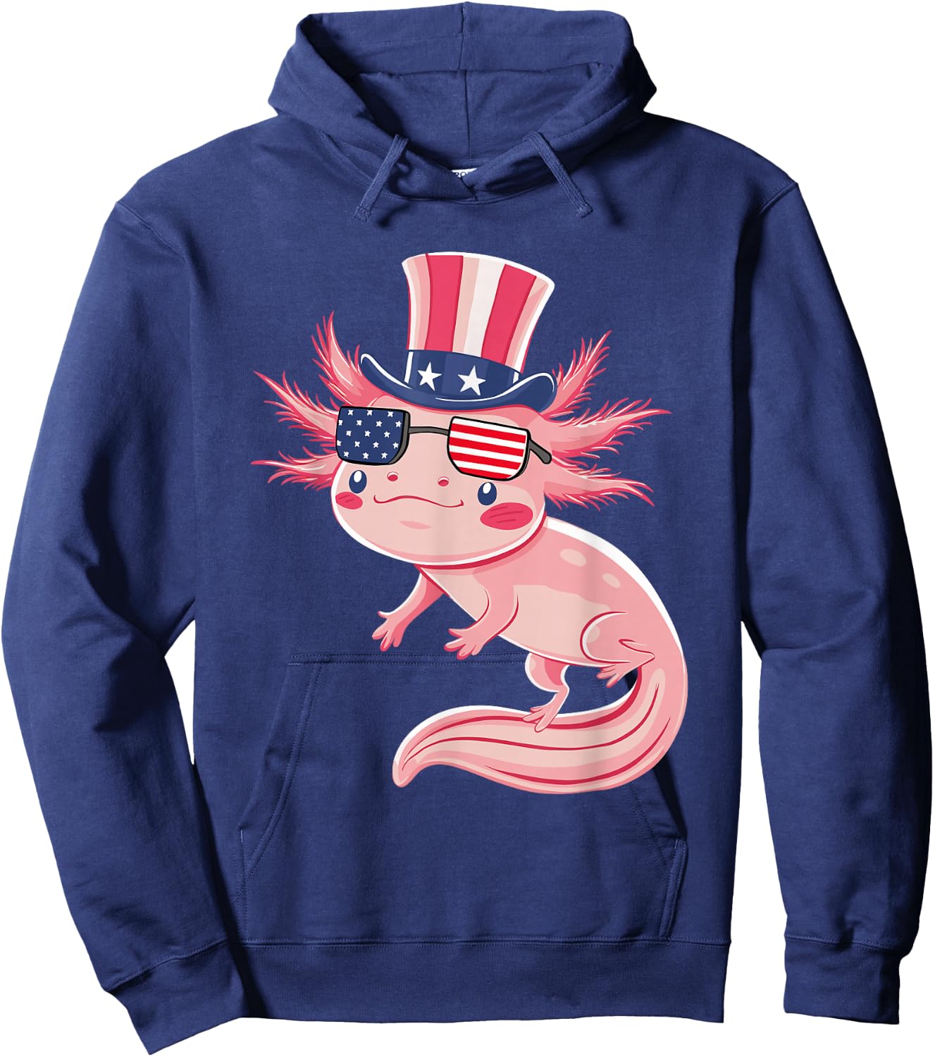 Axolotl 4th of July Hoodie - Hoodie | Navy