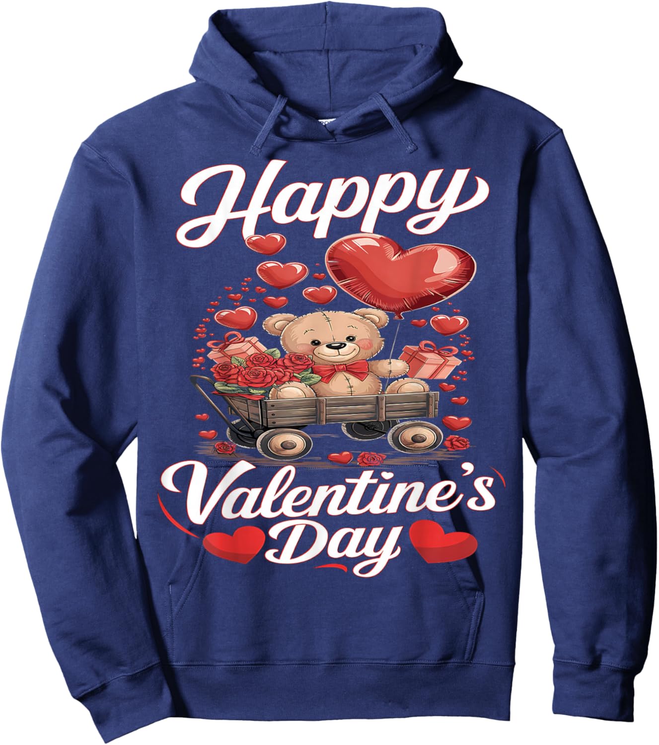 Happy Valentines Day Shirts Women Cute Valentine Hoodie - Hoodie | Navy