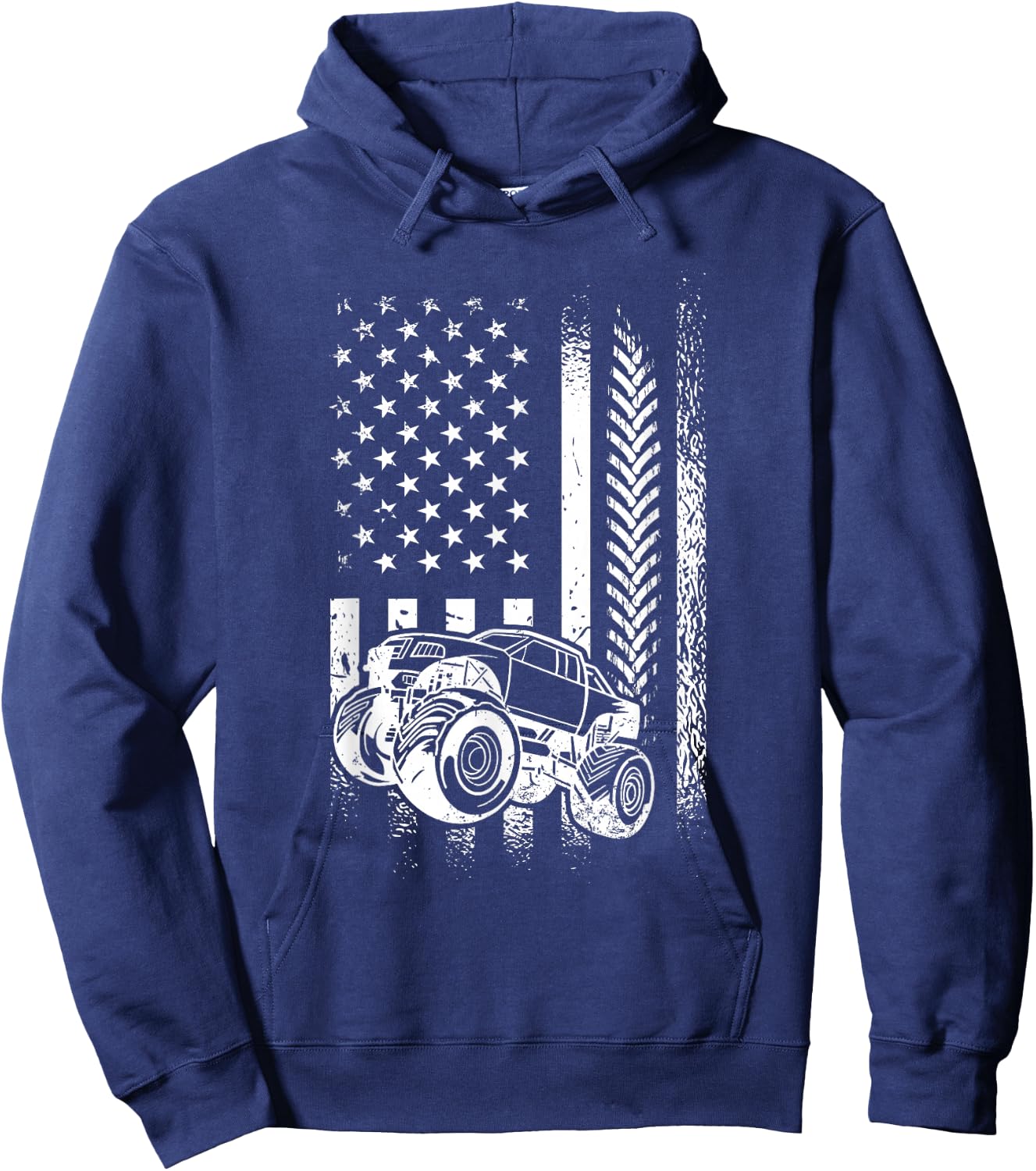 American Mud Racer - Truck Mudding Mud Bogging Hoodie - Hoodie | Navy