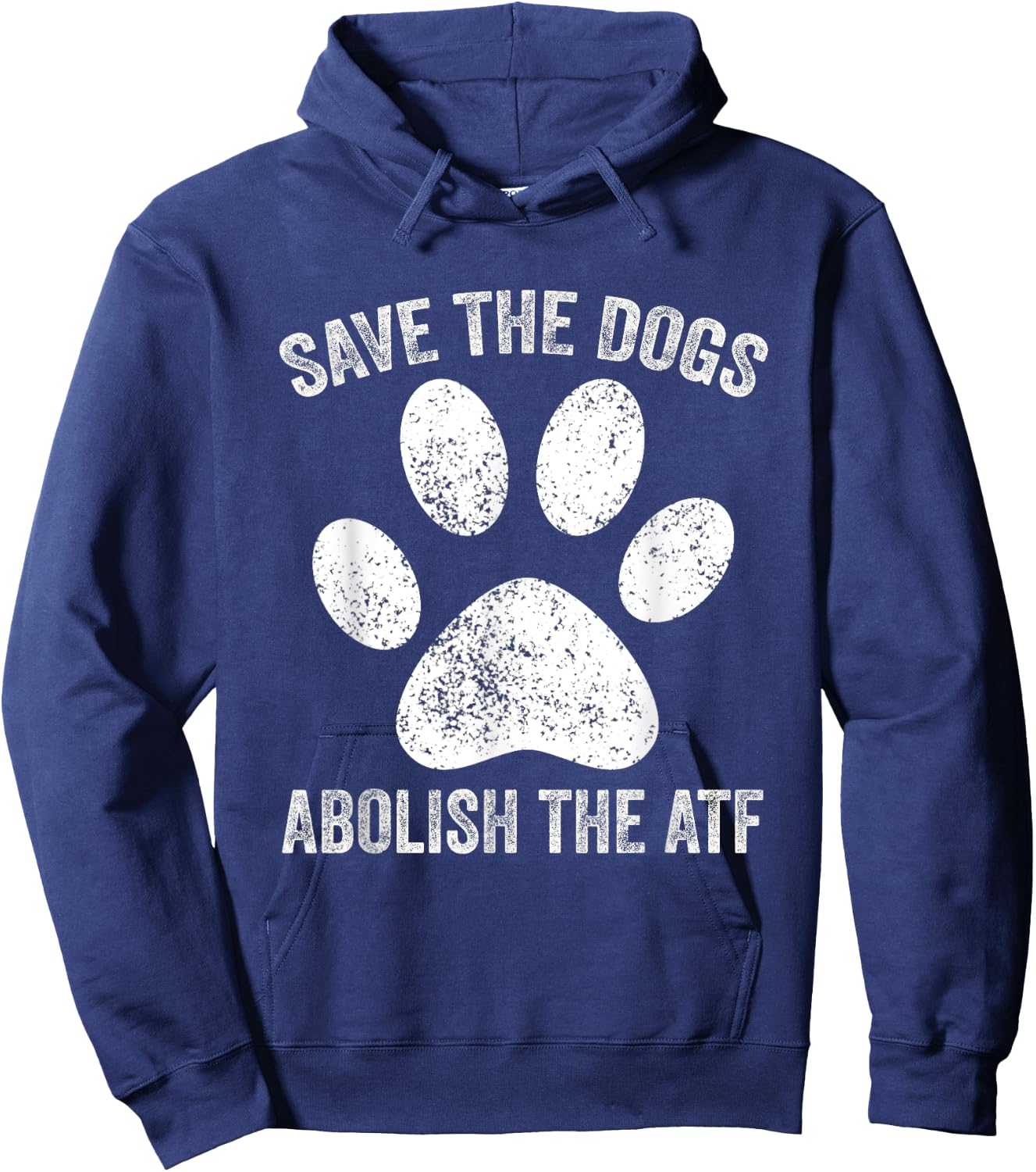 Save the Dogs Abolish the ATF Vintage , Small, Black Hoodie - Hoodie | Navy