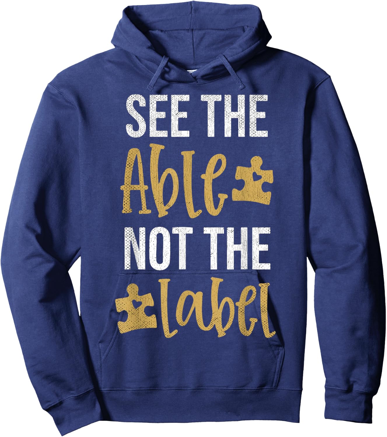 See The Able Not The Label Autism Awareness Day Teacher Hoodie - Hoodie | Navy