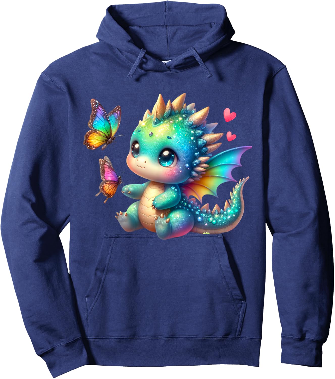 Cute Dragon funny Dragon Baby Kids Toddler Boys Girls Hoodie - Hoodie | Navy