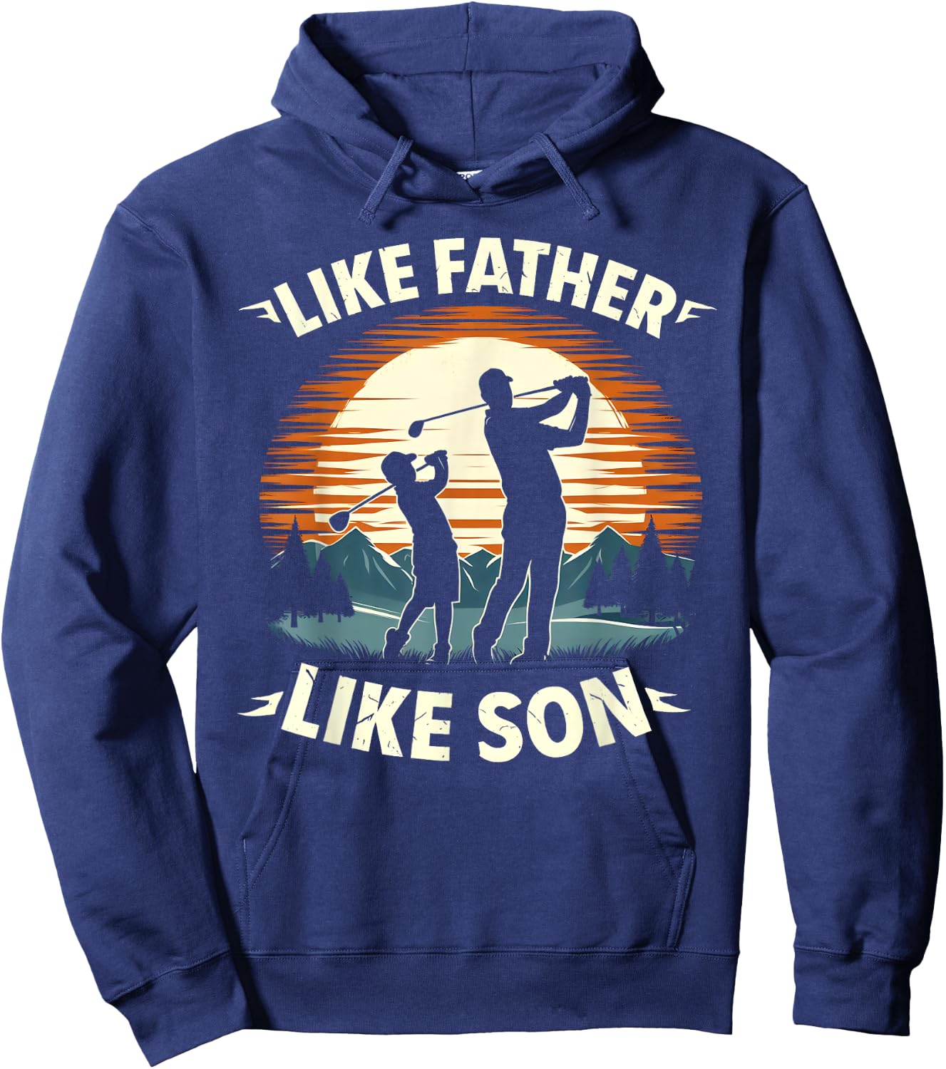 Like Father Like Son Golfing Dad Father's Day Golf Hoodie - Hoodie | Navy