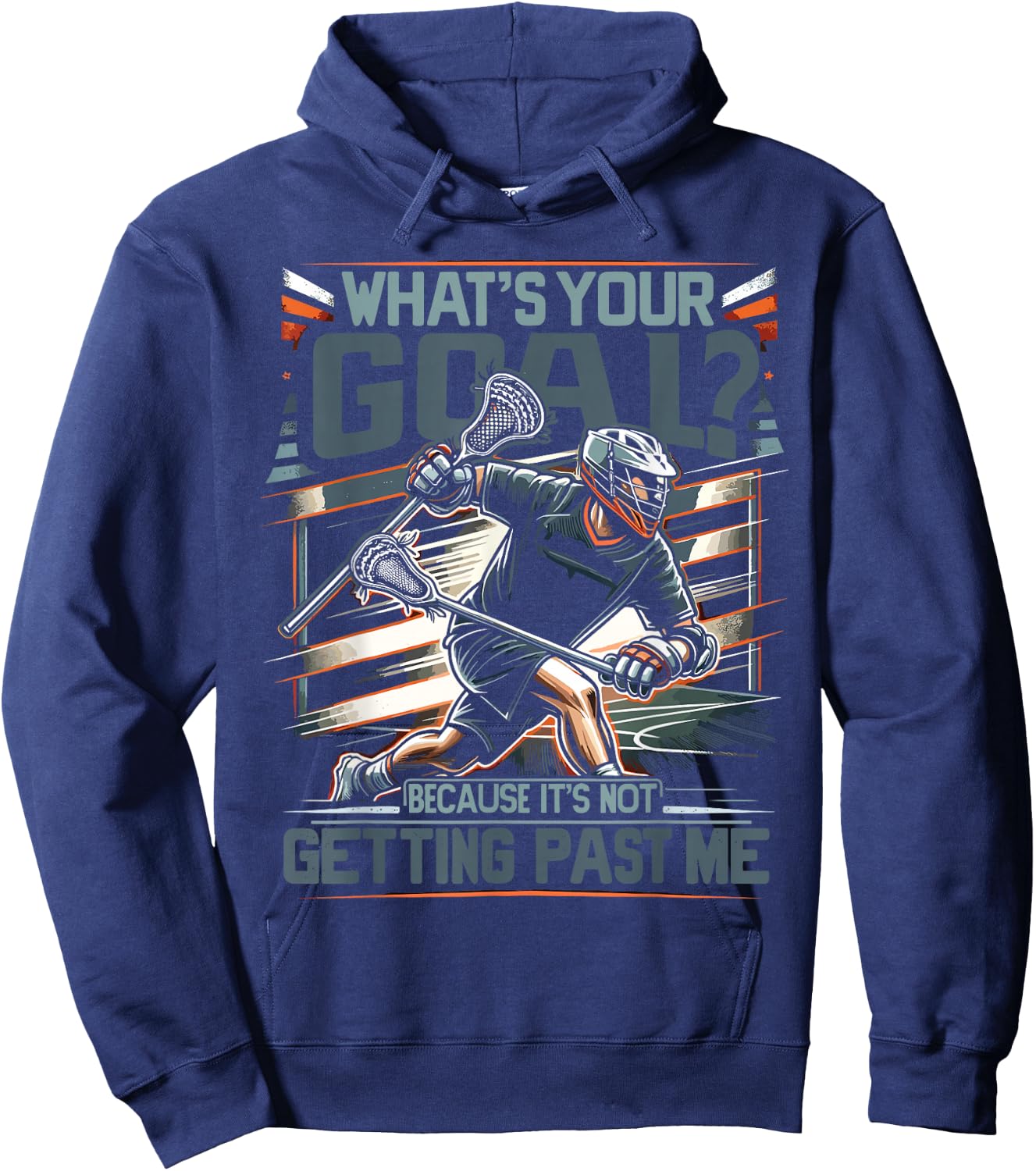 Funny Lax Goalkeeper Lacrosse Goalie Lacrosse Hoodie - Hoodie | Navy