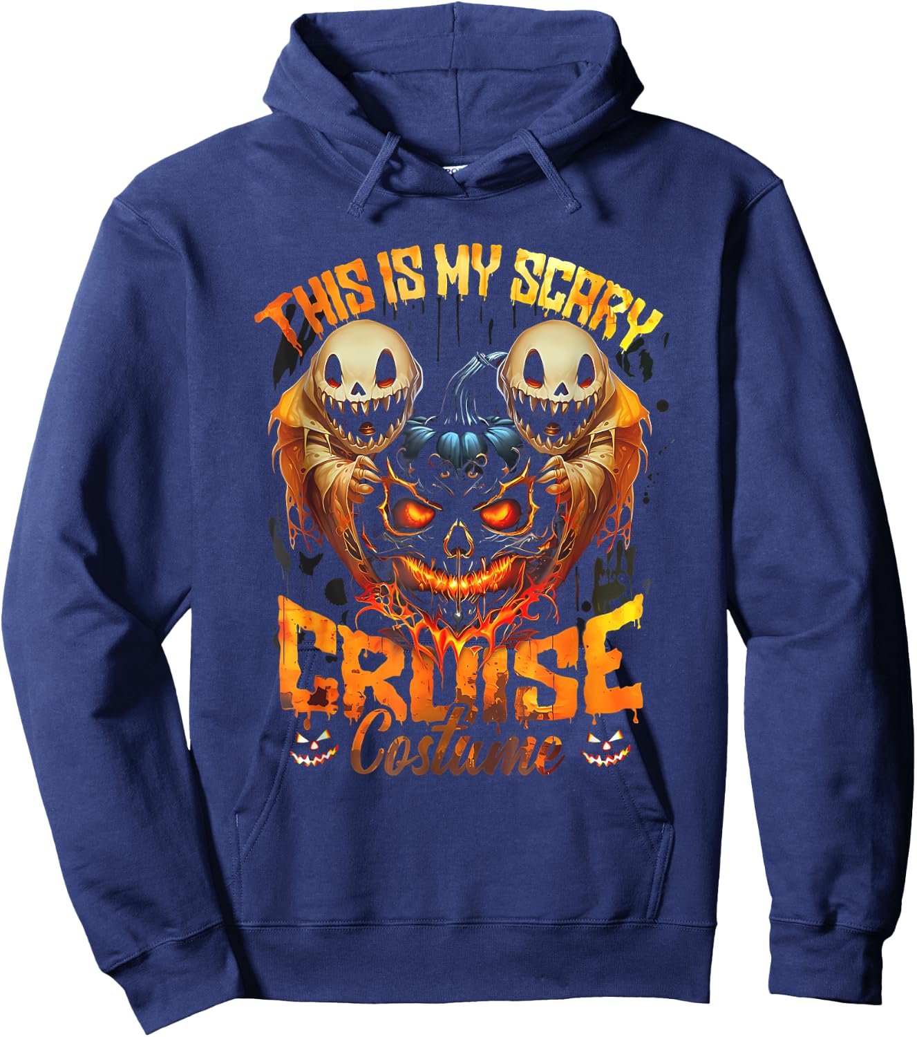 This Is My Scary Cruise Costume Devil Ghost Horror Halloween Hoodie - Hoodie | Navy
