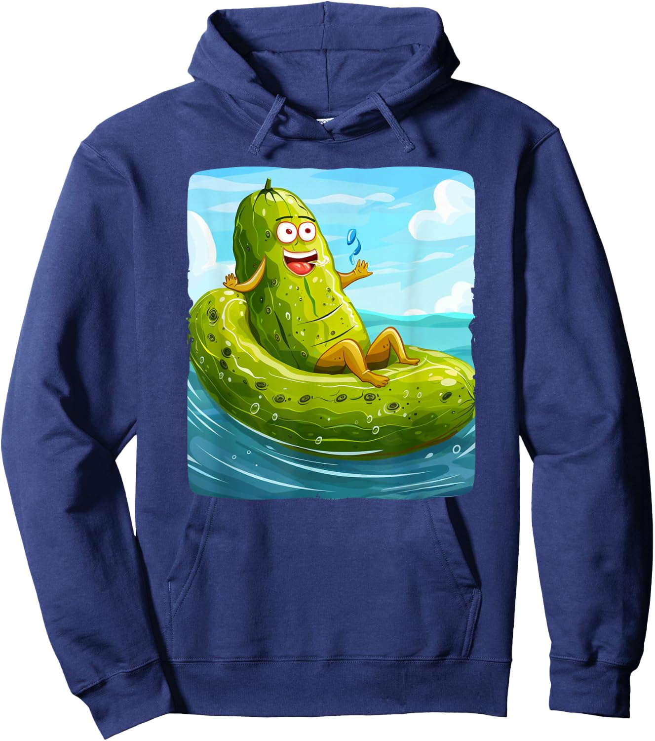 Cool Pickle inflatable pool float Outfit for Summer Vacation Men Women Kids Hoodie - Hoodie | Navy