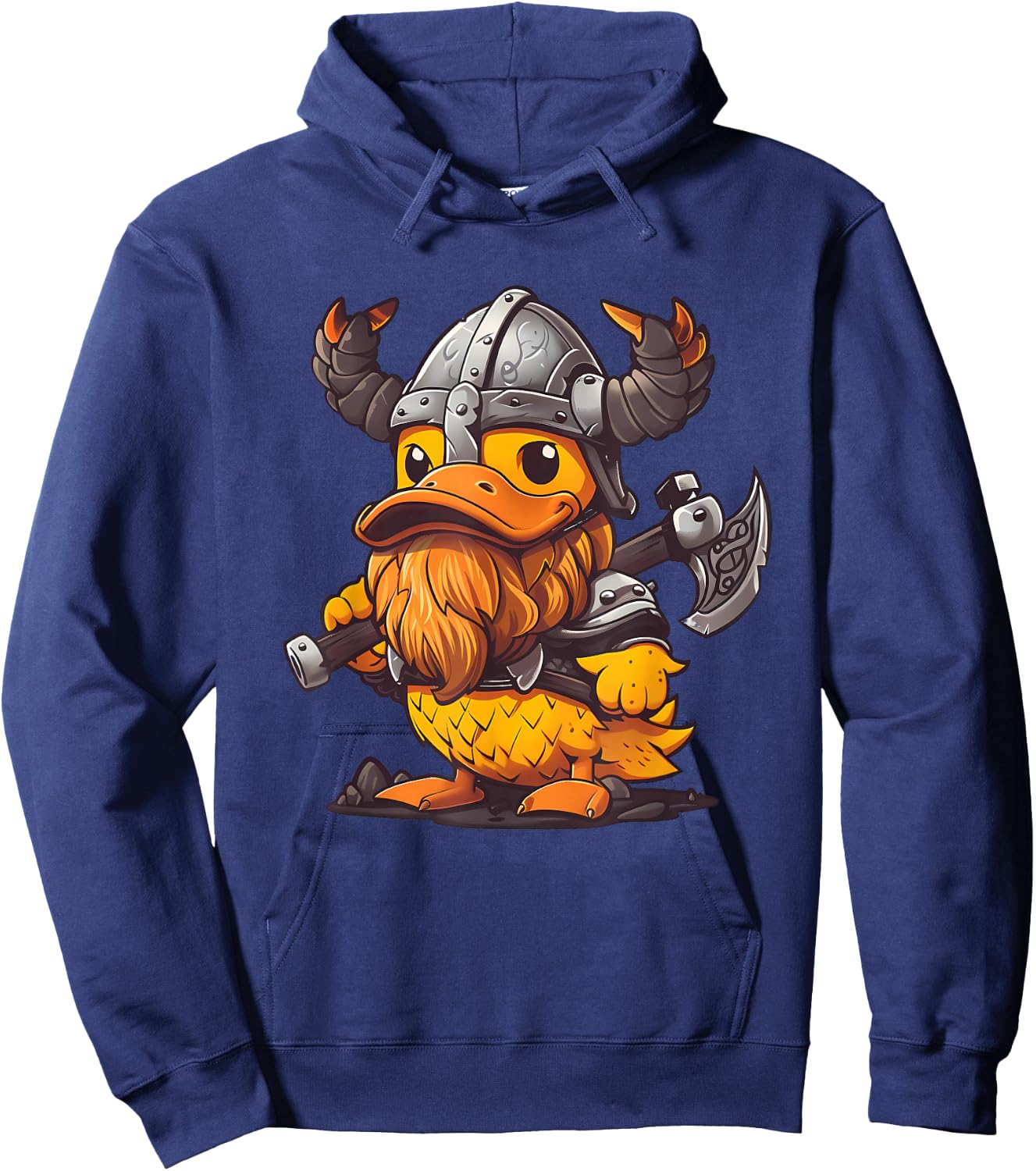 Rubber Duck Viking Duck Rubber Duckling Viking Helmet Hoodie - Hoodie | Navy