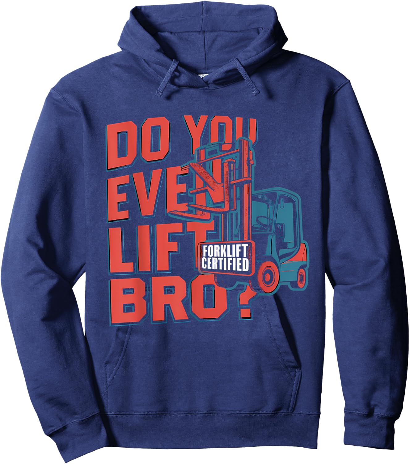 Funny Forklift Certified Forklift Operator - Forklift Driver Hoodie - Hoodie | Navy