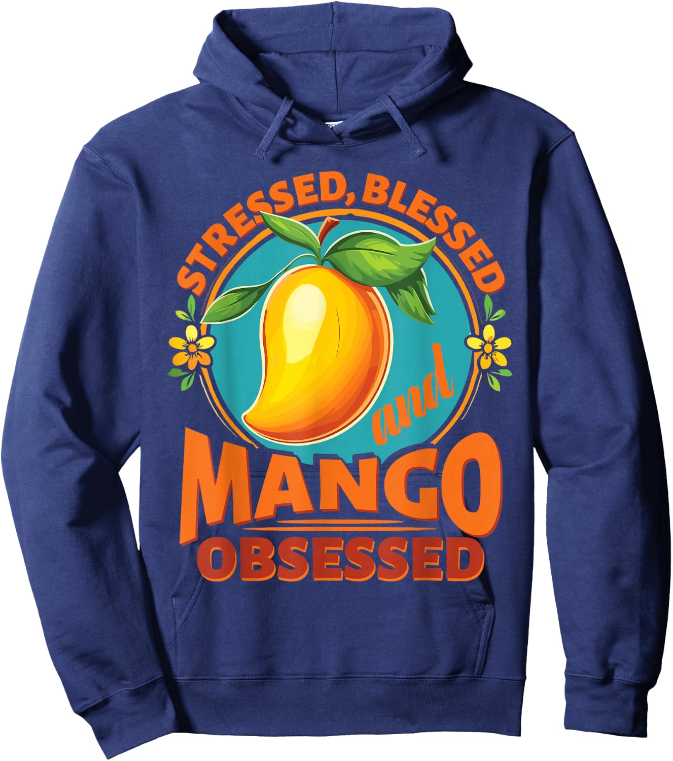 Vintage Fruit Mangos Mango Obsessed Hoodie - Hoodie | Navy