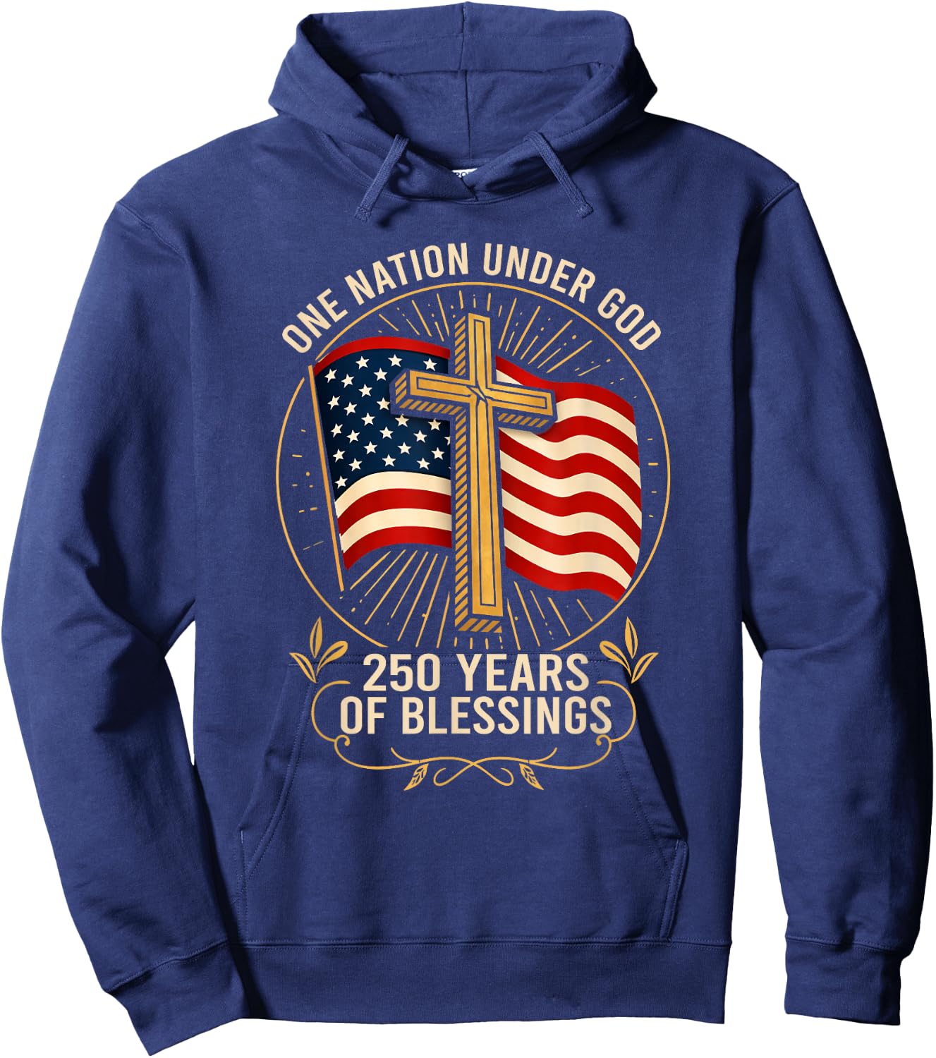 Anniversary USA Patriotic Hoodie - Hoodie | Navy
