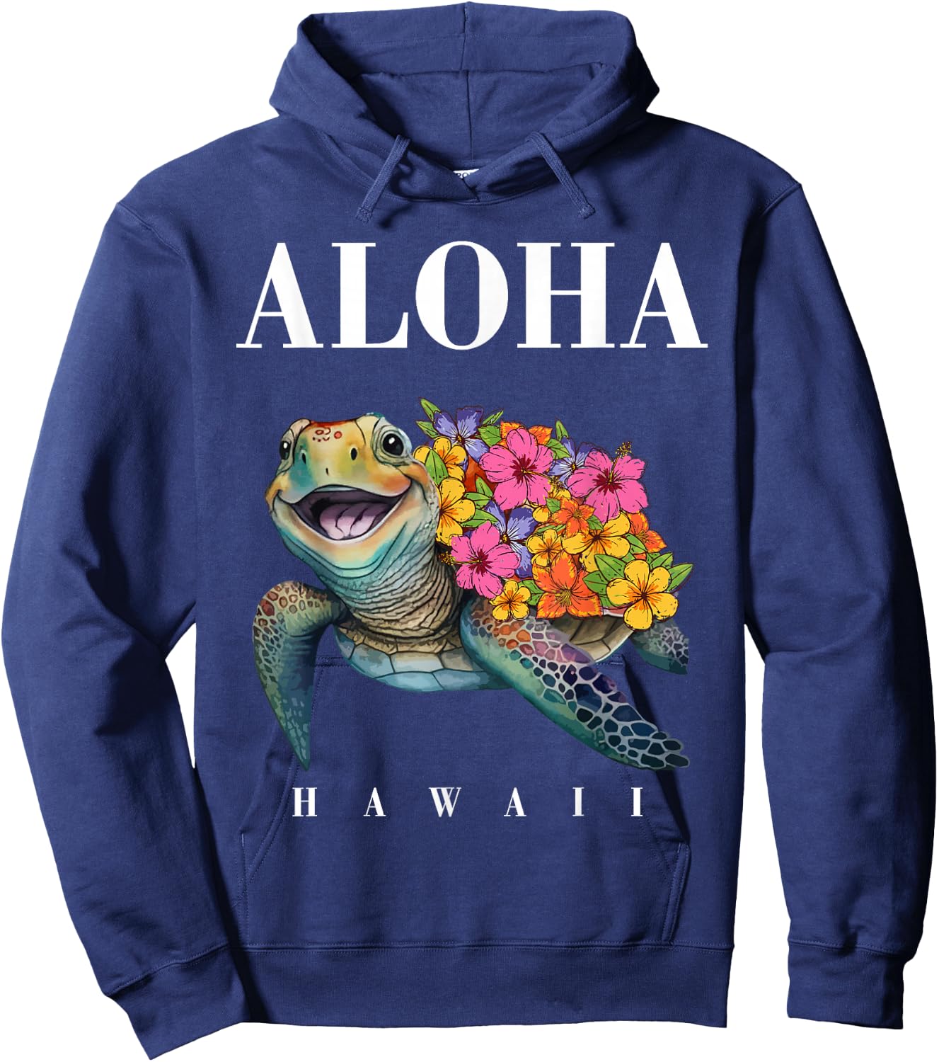 Hawaiian-Shirt Aloha Hawaii Sea Turtle Girl Women Youth Kids Hoodie - Hoodie | Navy
