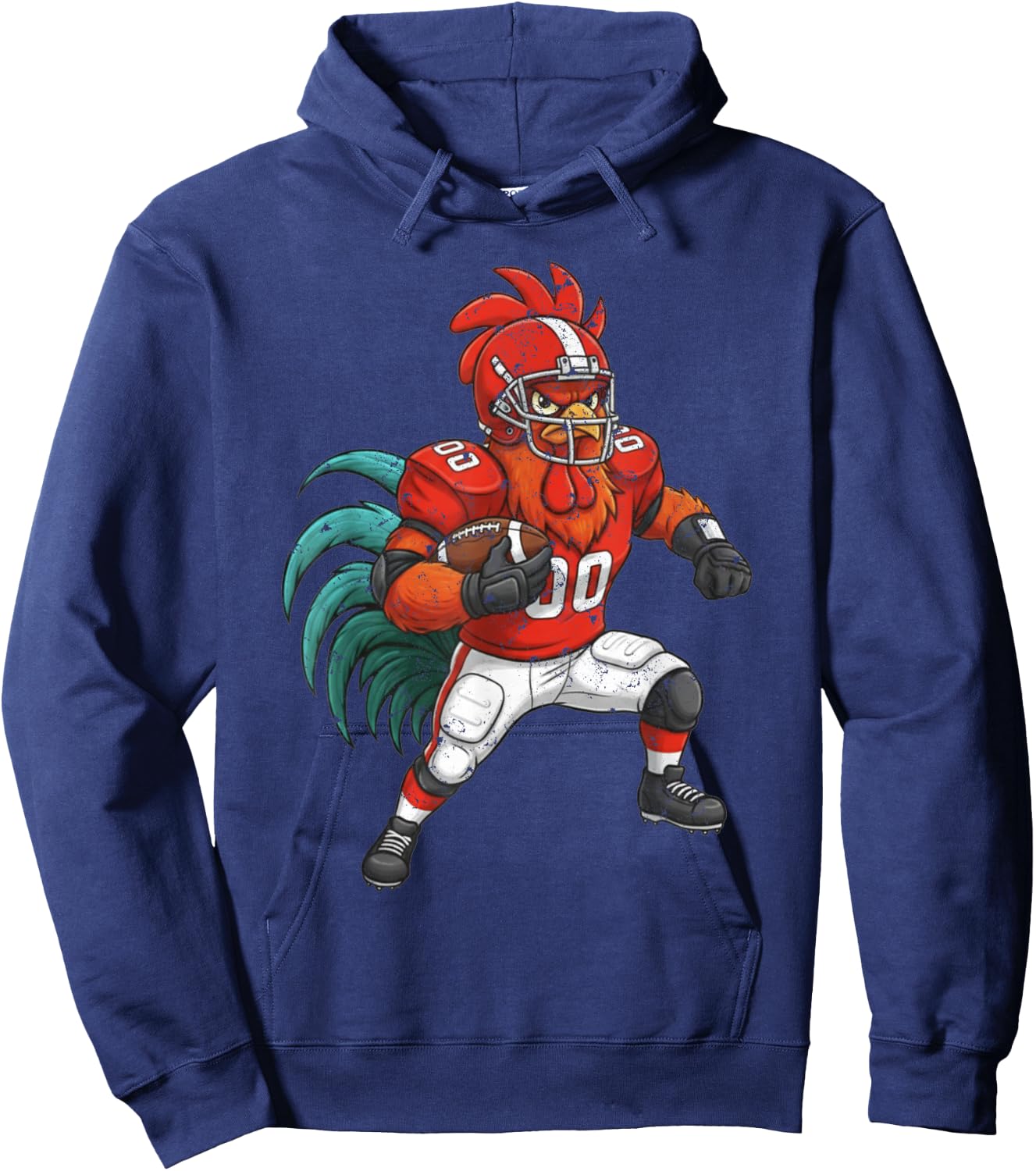 Funny Chicken American Football Humor. Fun Football Hoodie - Hoodie | Navy
