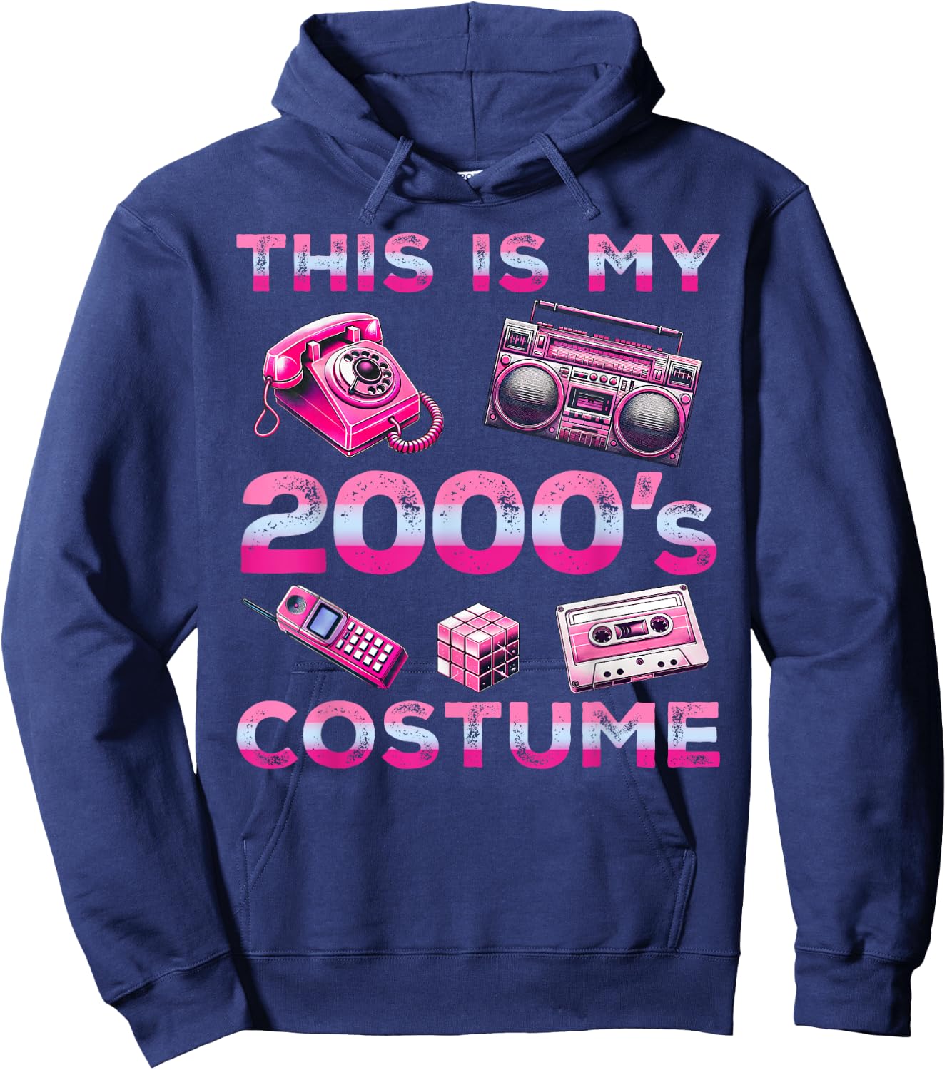 This Is My 2000s Costume 2000's style 2000s Retro Party Hoodie - Hoodie | Navy