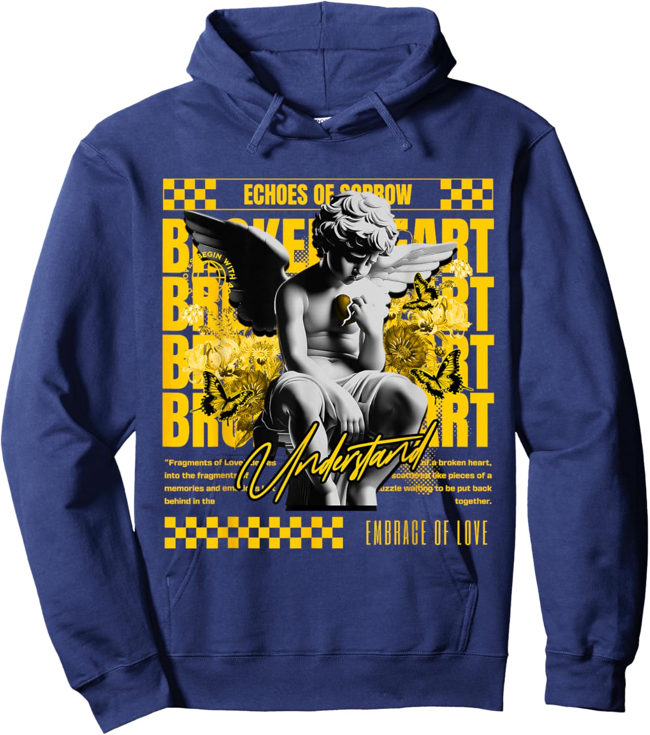 Broken Heart Vivid Sulfur 4s Matching Women Hoodie - Hoodie | Navy
