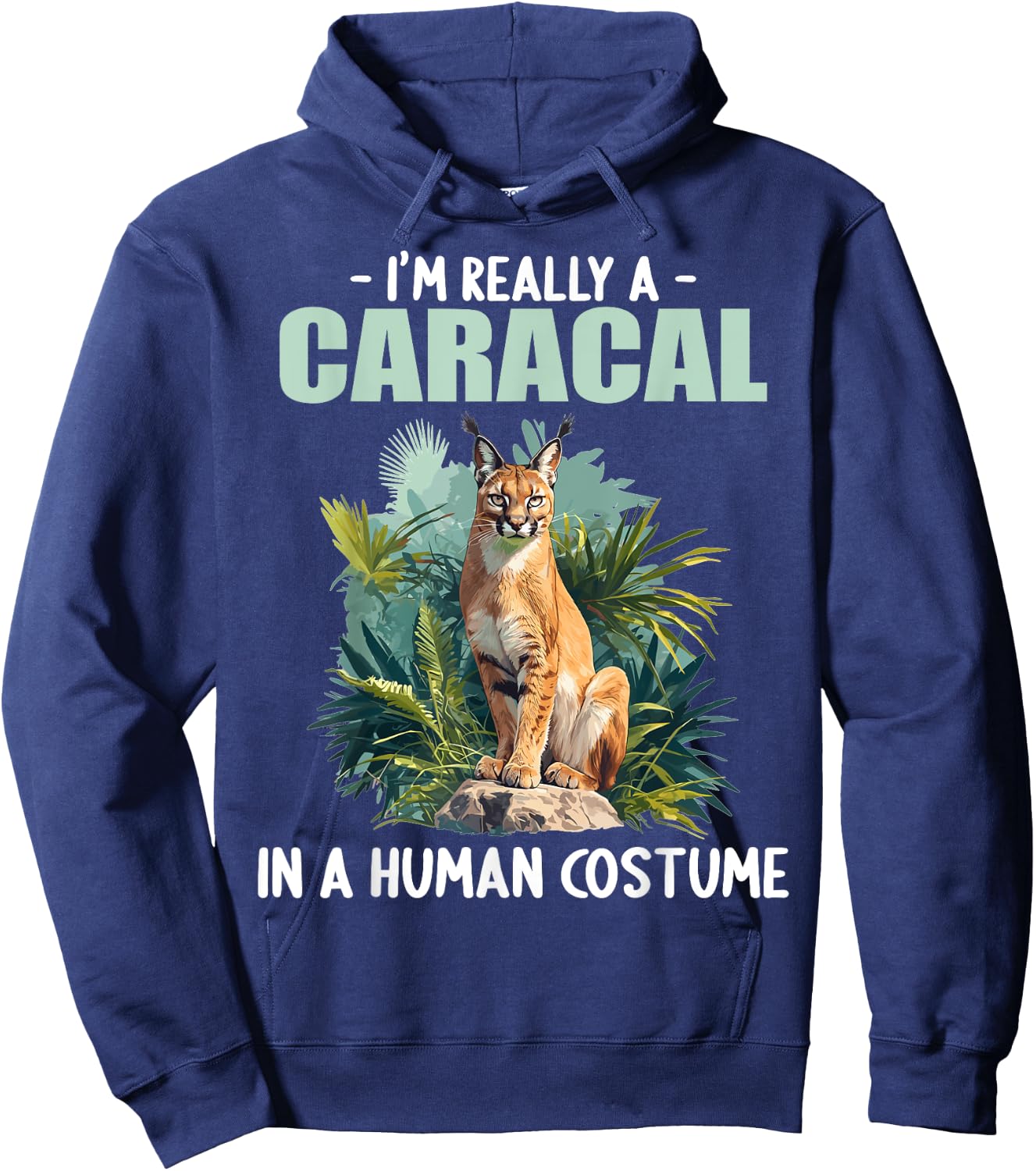 Caracals Caracal , Small, Black Hoodie - Hoodie | Navy