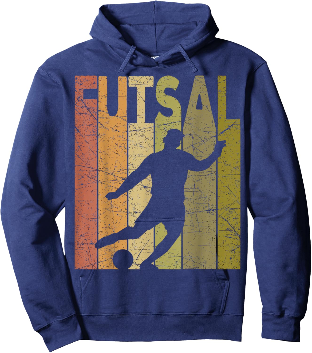 Futsal Vintage Indoor Soccer Futsal Player Retro Hoodie - Hoodie | Navy