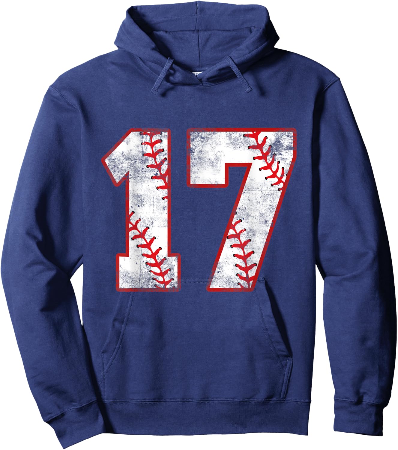 17 Year Old Baseball Player Sports 17 Jersey 17th Birthday Hoodie - Hoodie | Navy
