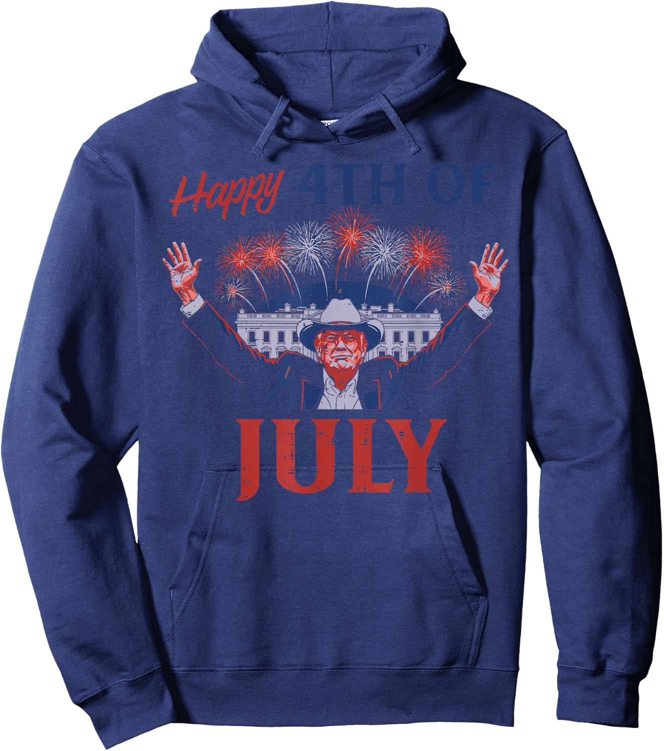 Happy 4th of July America USA July 4th Men Women Kids Hoodie - Hoodie | Navy