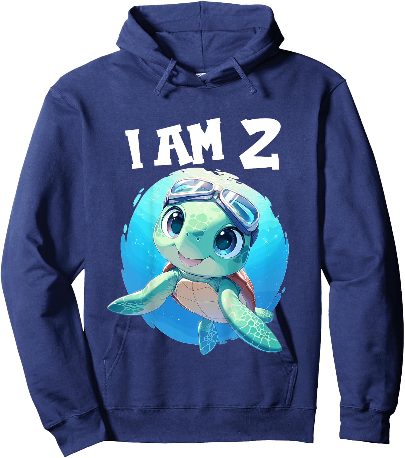 2 Years old 2 birthday Sea Turtles Boy Girl Sea Turtle Hoodie - Hoodie | Navy