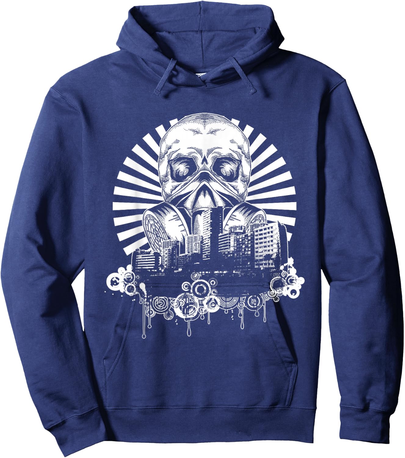 Graffiti Art Urban Skull Gas Mask Graffiti Artist Rap Gift Hoodie - Hoodie | Navy