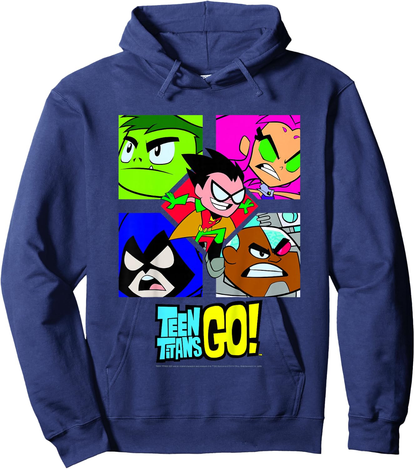 Kids DC Comics Teen Titans Go! Group Shot Box Up Hoodie - Hoodie | Navy