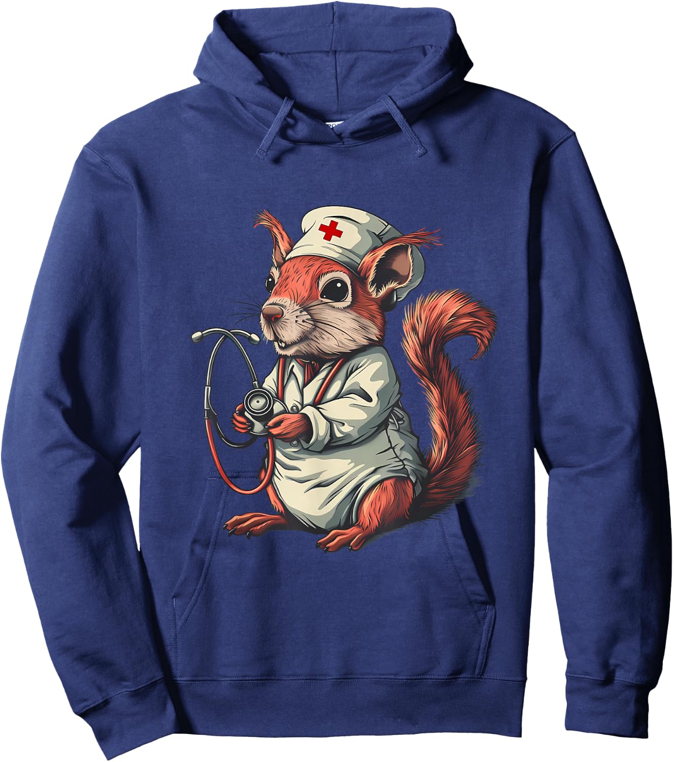 Doctor Squirrel Lover Squirrel Nurse Healthcare Nursing Hoodie - Hoodie | Navy