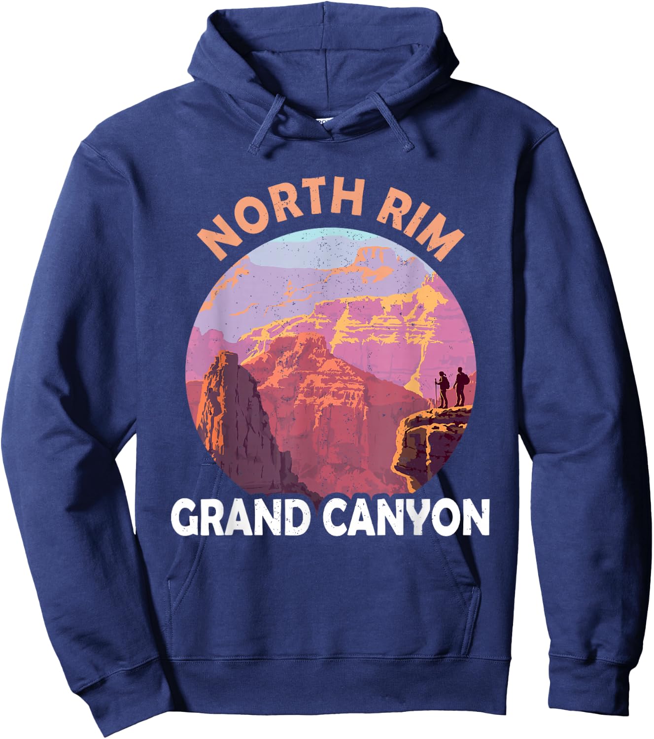 North Rim Grand Canyon I Hiked The Grand Canyon Outdoor Hoodie - Hoodie | Navy