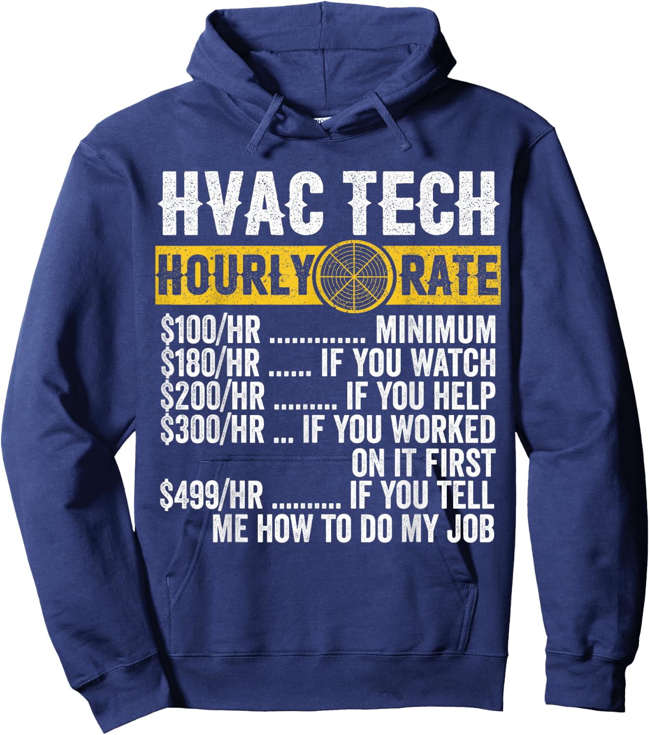 Funny Classic Car Hourly Set for HVAC Technicians Hoodie - Hoodie | Navy