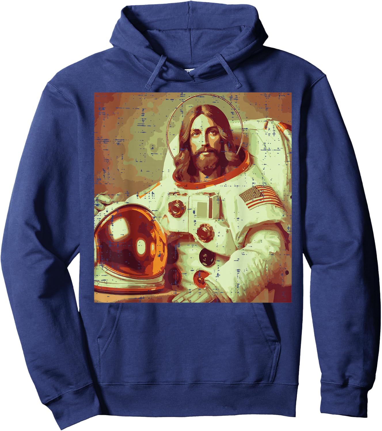 Astronaut Jesus God Space Religious Christian Men Women Kids Hoodie - Hoodie | Navy