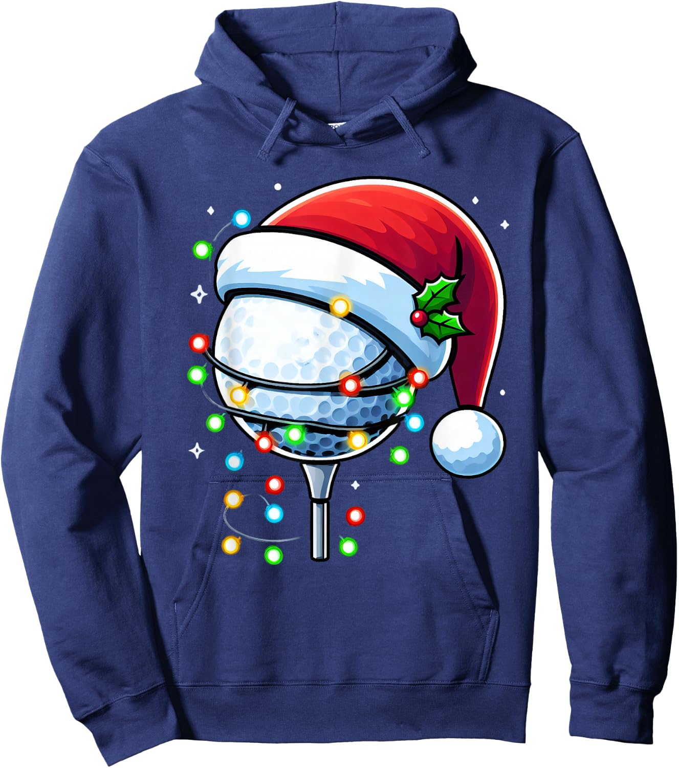Christmas Golf Xmas Santa Golf Lover Men Boys Girls Kids Hoodie - Hoodie | Navy