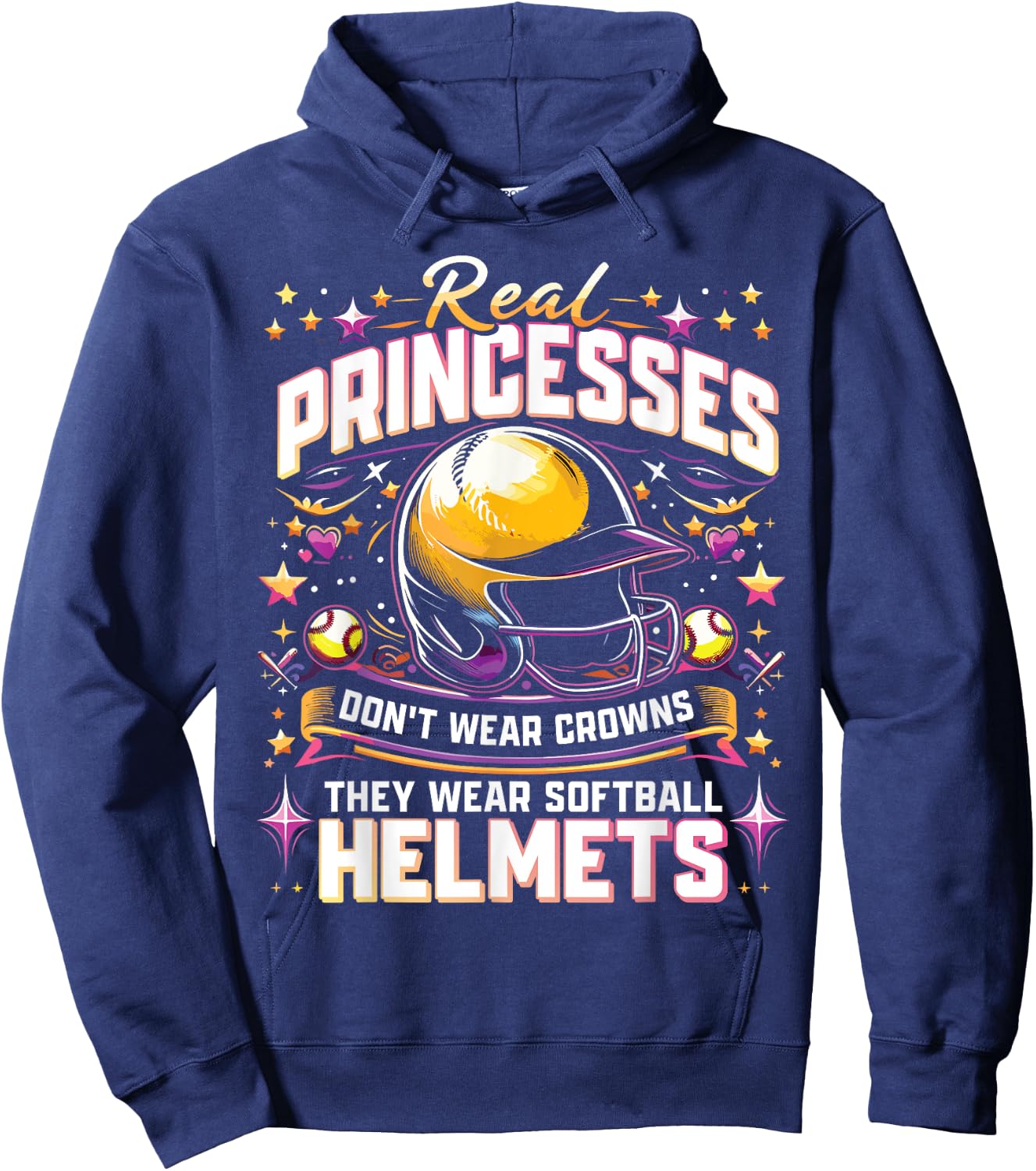 Softball Player Quote Kids Softball Girl Catcher Hoodie - Hoodie | Navy