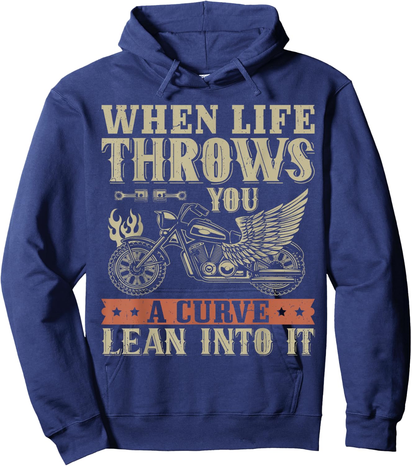 Funny Biker Art Women Motorcycle Motorbike Rider Hoodie - Hoodie | Navy