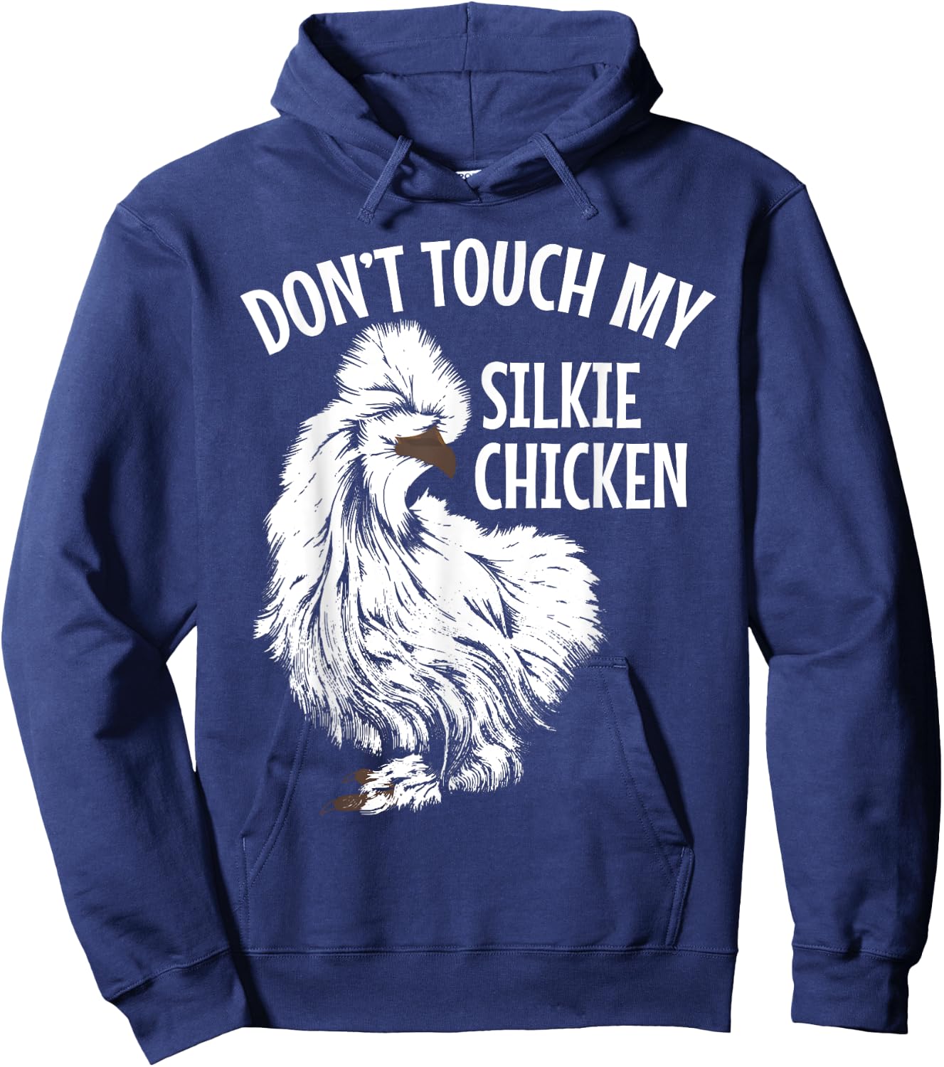 Silkie Chicken Owner White Fluffy Silke Chicken Silkie Mama Hoodie - Hoodie | Navy