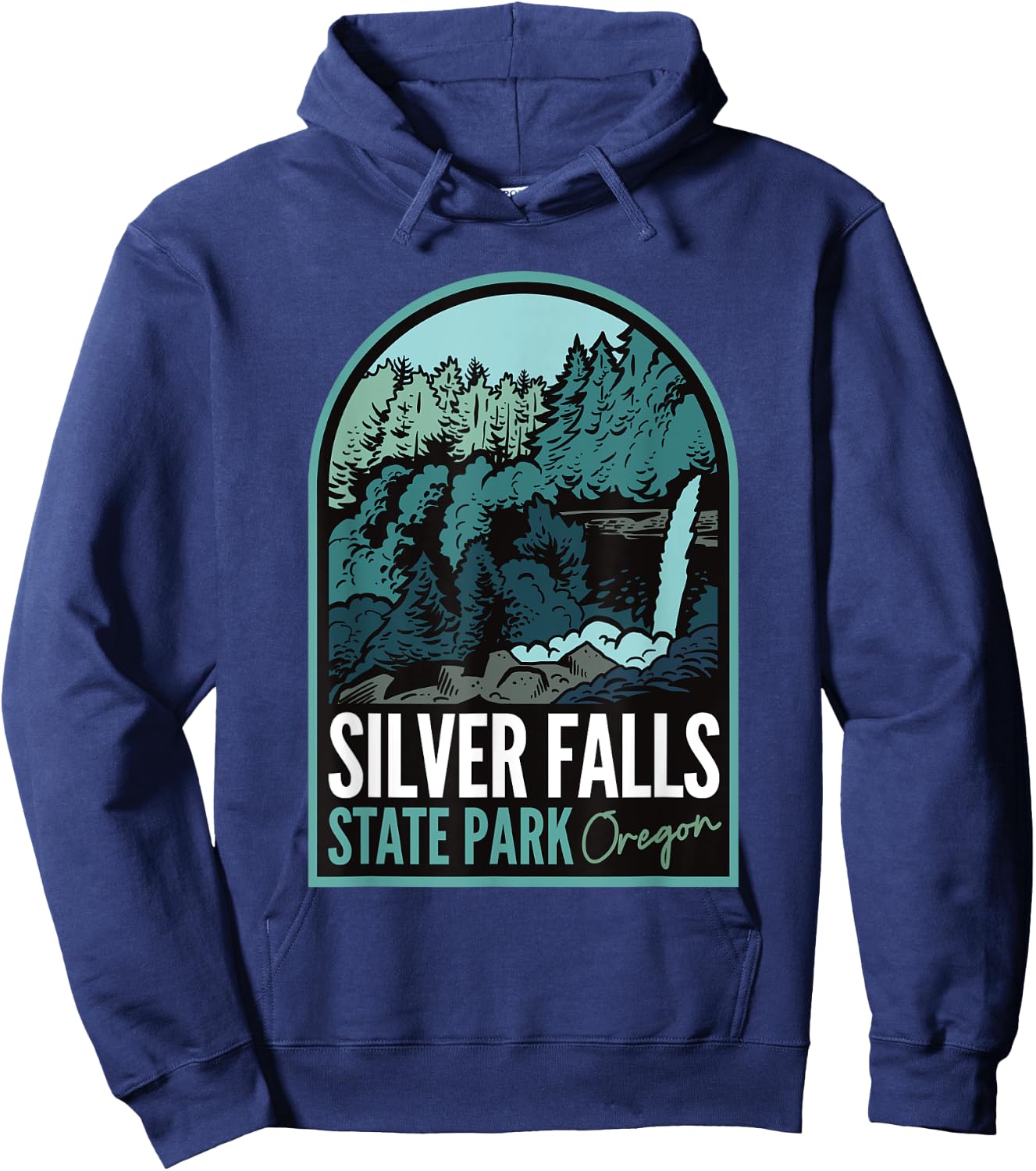 Silver Falls State Park Oregon Hoodie - Hoodie | Navy