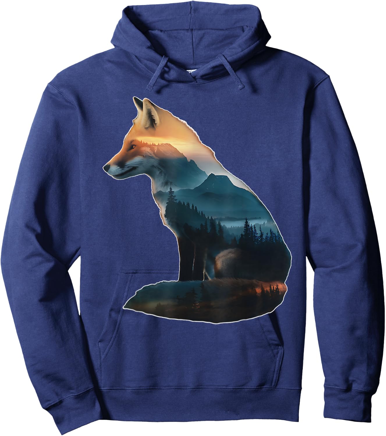 Fox Forest Nature Lover Mountains Camping Bushcraft Foxes Hoodie - Hoodie | Navy