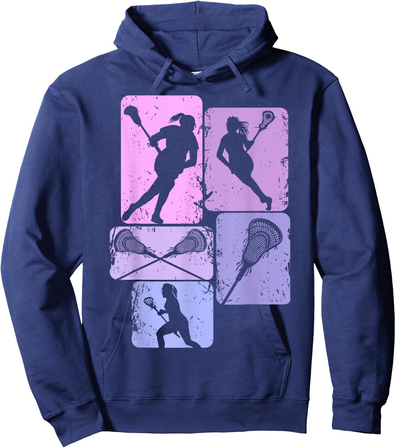 Lacrosse Girls Women Youth Kids Hoodie - Hoodie | Navy
