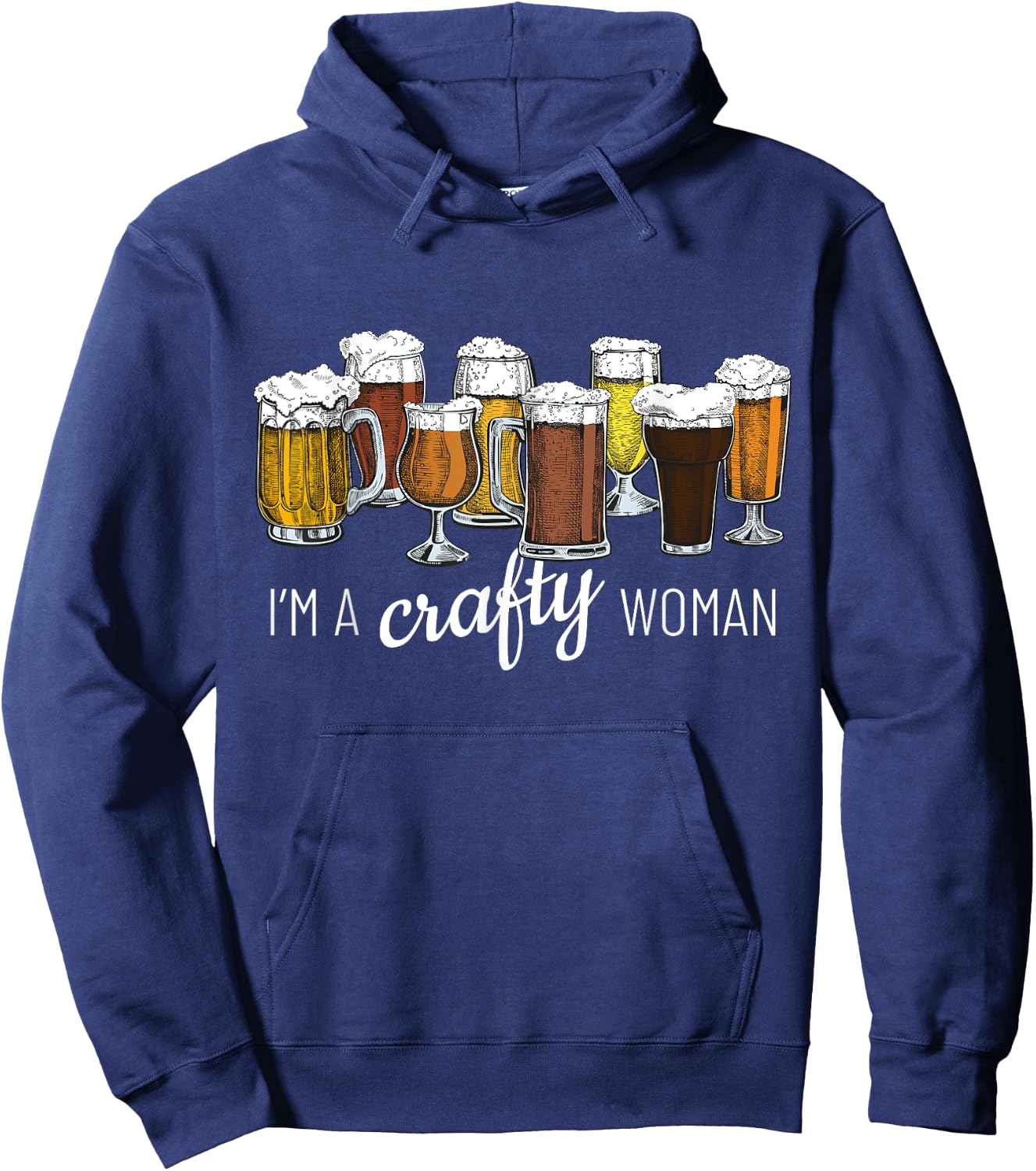 I'm a Crafty Woman Craft Beer Homebrewing Local Brew Pub Hoodie - Hoodie | Navy