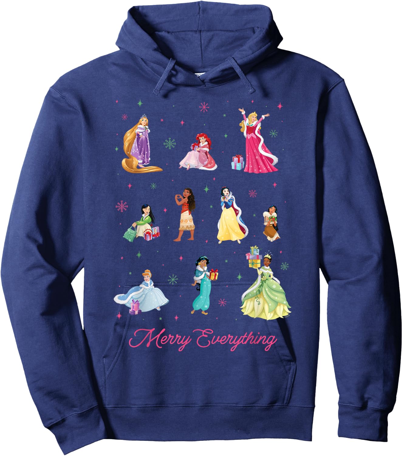 Disney Princess Winter Holiday Fashions Merry Everything Hoodie - Hoodie | Navy