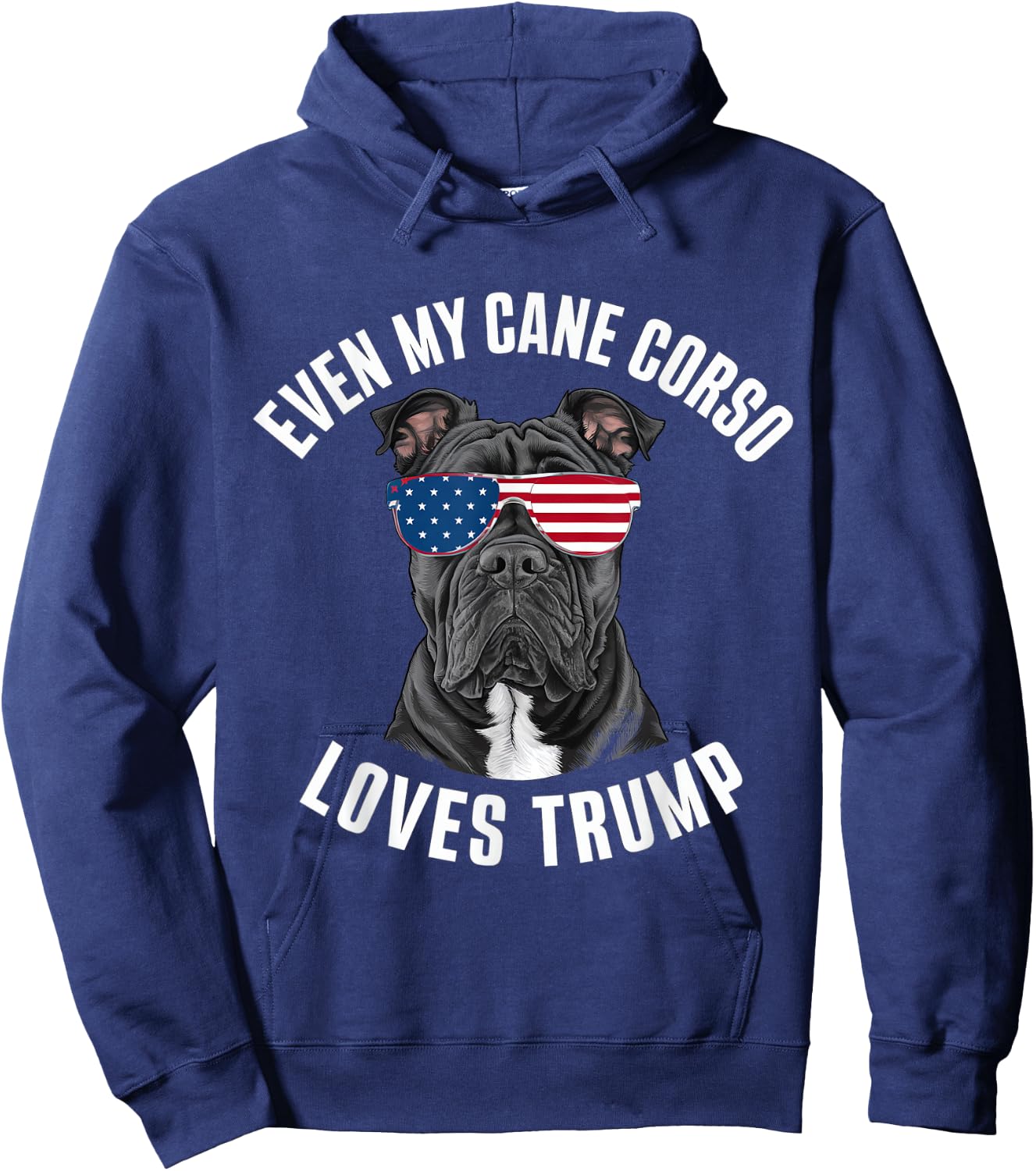 Funny Even My Cane Corso Loves Trump Political Dog Hoodie - Hoodie | Navy