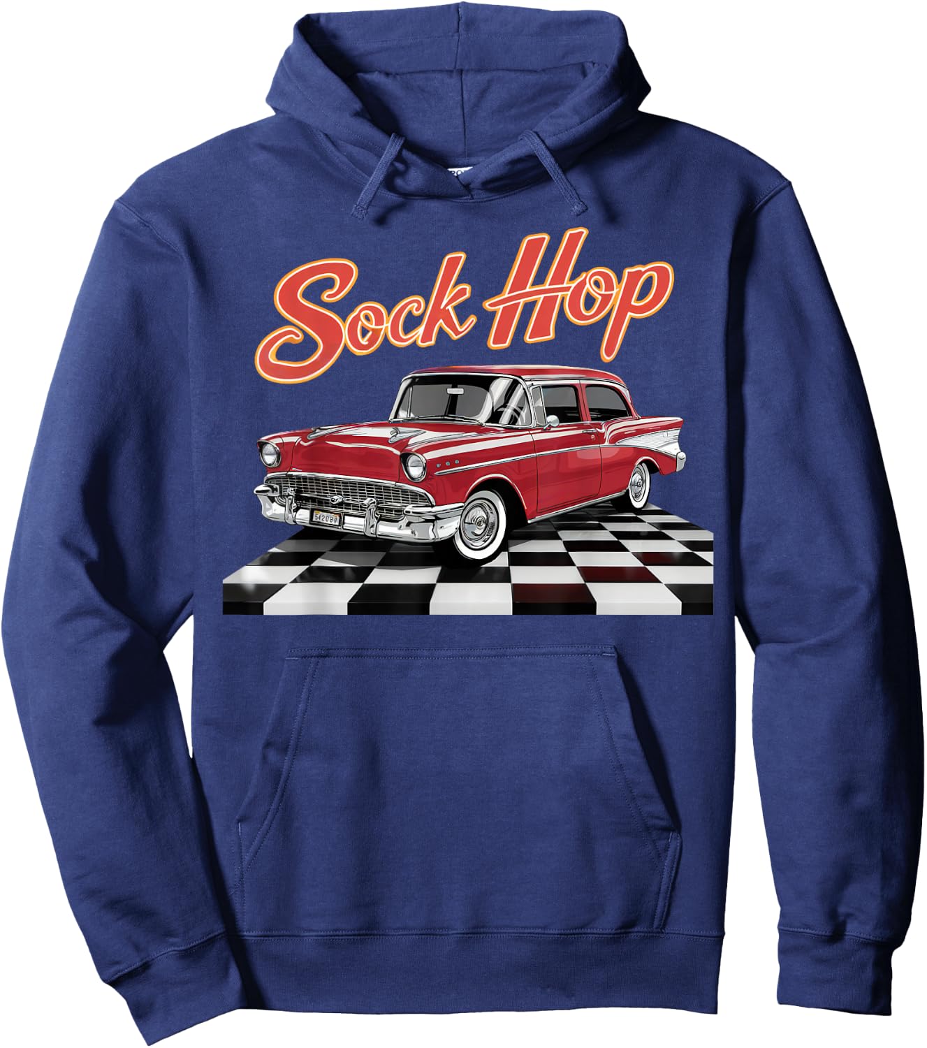 50s Sock Hop Dance 1950s Party Retro Doo Wop Theme Greaser Hoodie - Hoodie | Navy