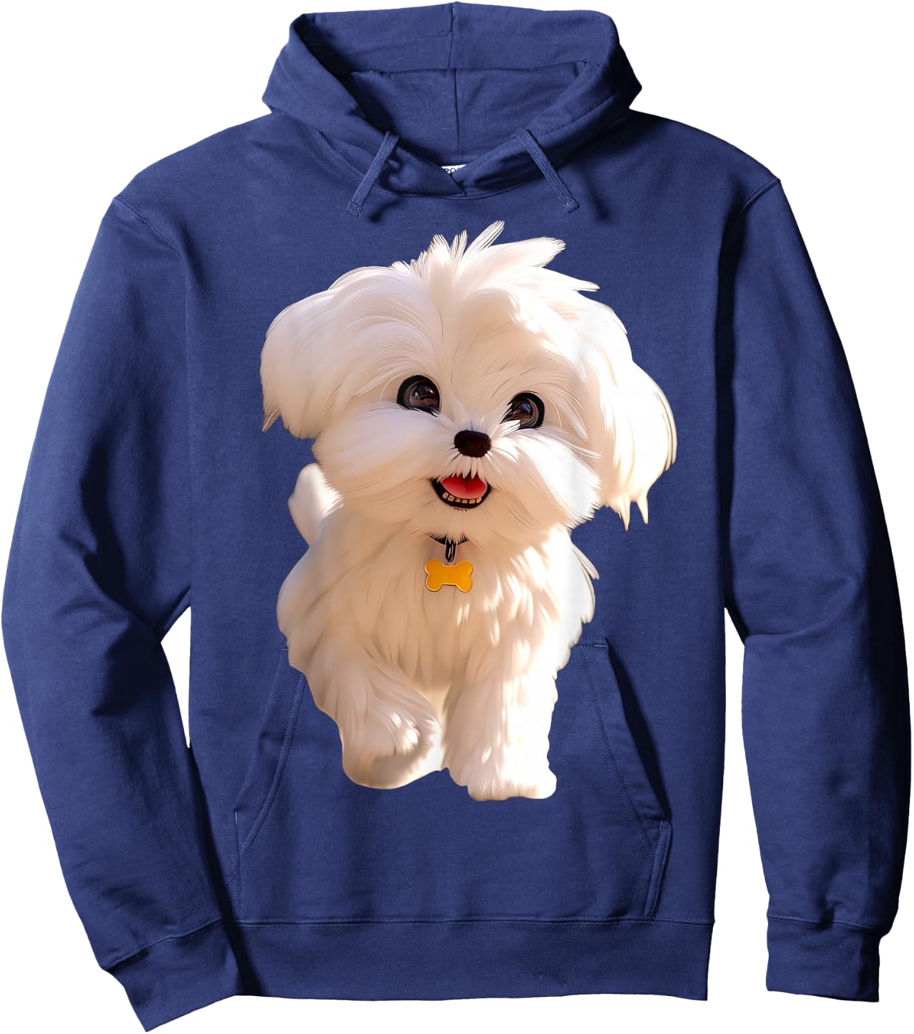 Maltese Dog Art Design I Love Cute Maltese Dogs Hoodie - Hoodie | Navy