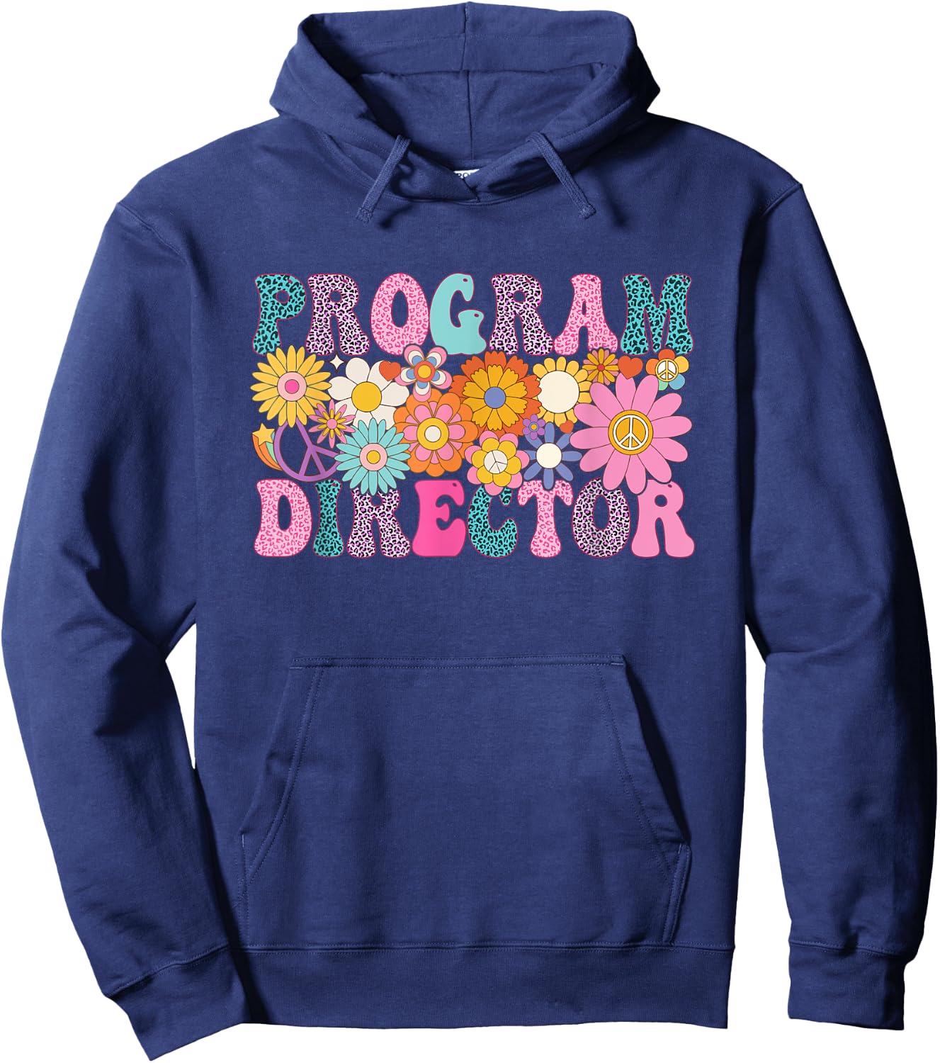 Program Director Week Groovy Leopard Appreciation Day Women Hoodie - Hoodie | Navy