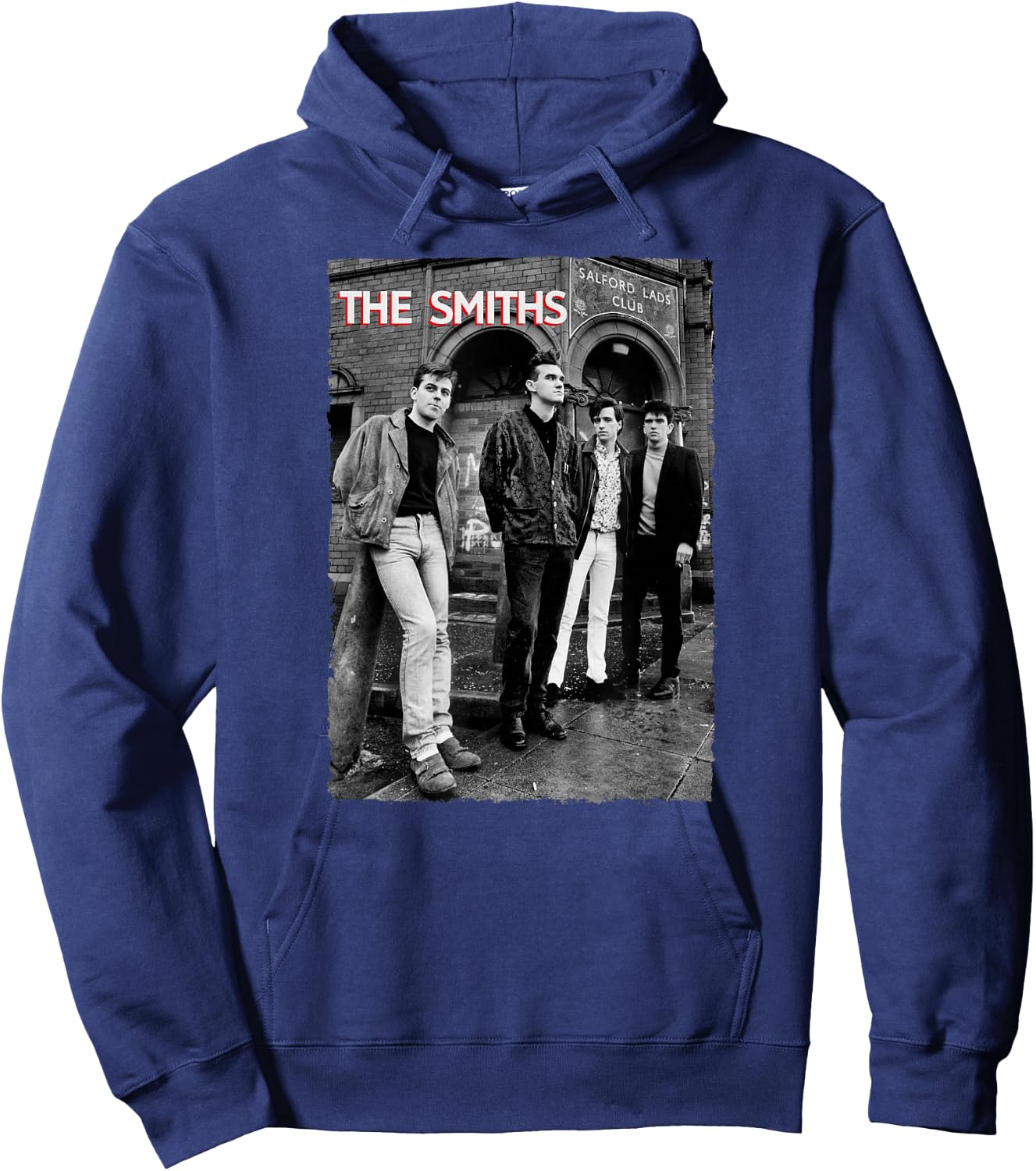 The Smiths Outside Salford Lads Club by Stephen Wright Hoodie - Hoodie | Navy