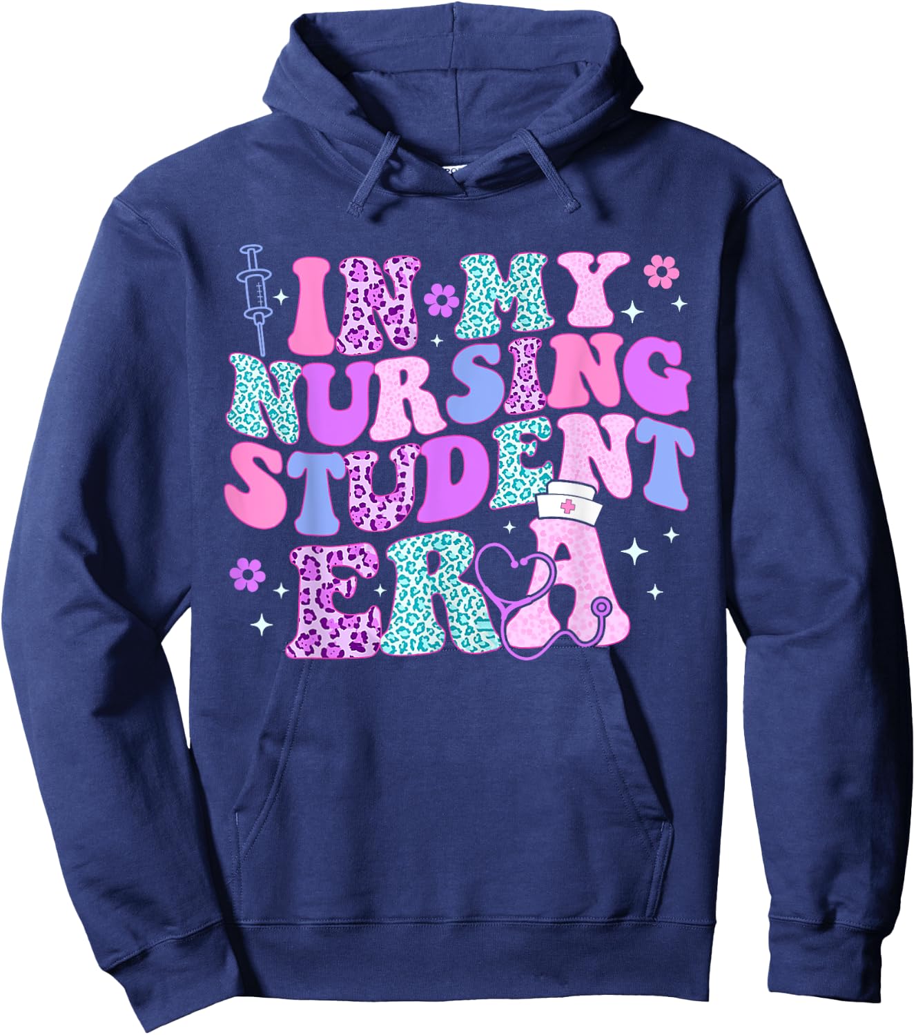 Groovy In My Nursing Student Era Nursing Future Nurse Hoodie - Hoodie | Navy